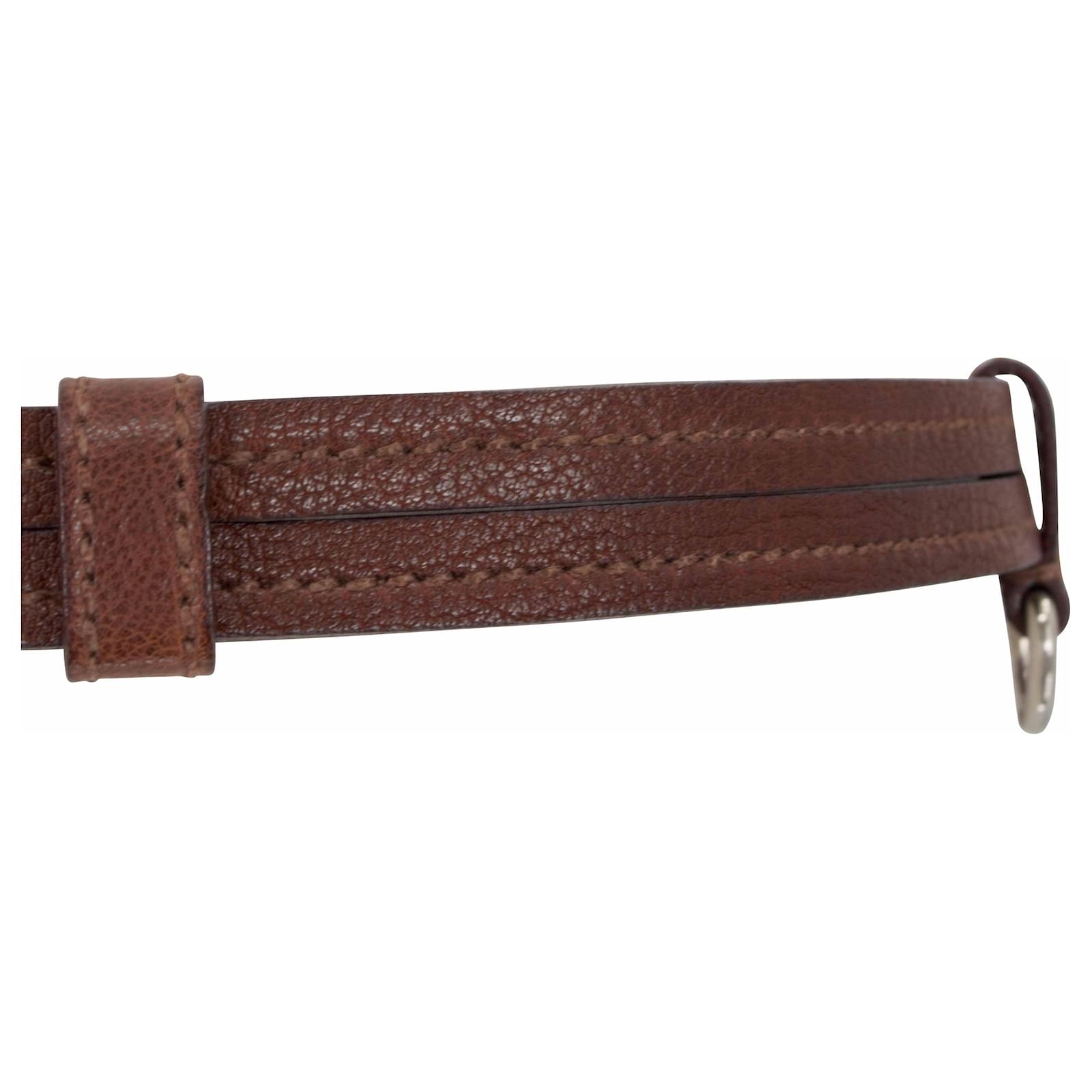 Miu Miu tied belt with flowers in brown leather ref.578128