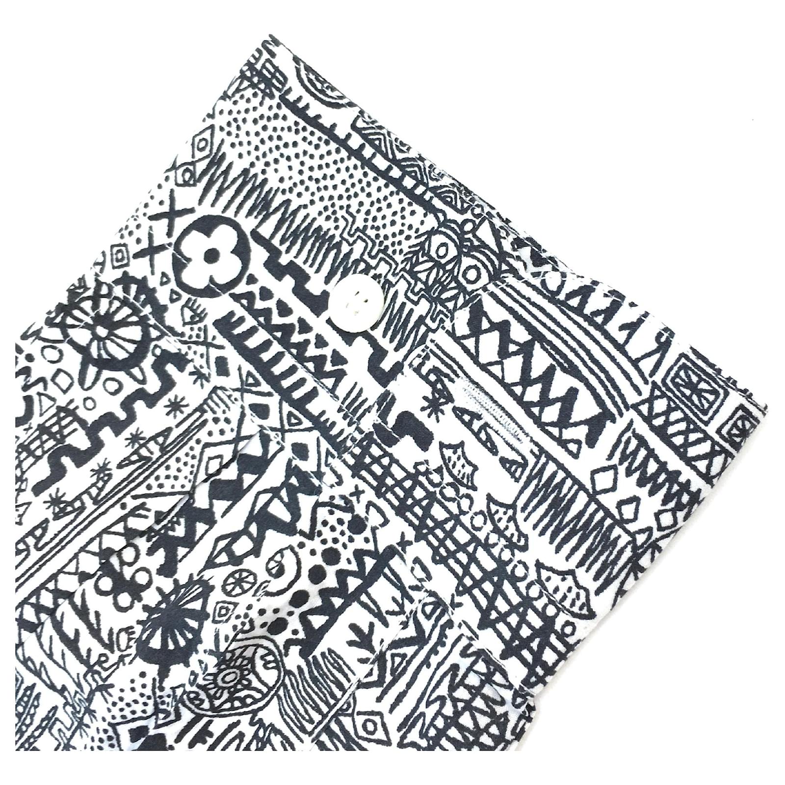 Louis Vuitton Black White Button-down Totem Men's Shirt ref.578422 - Joli  Closet