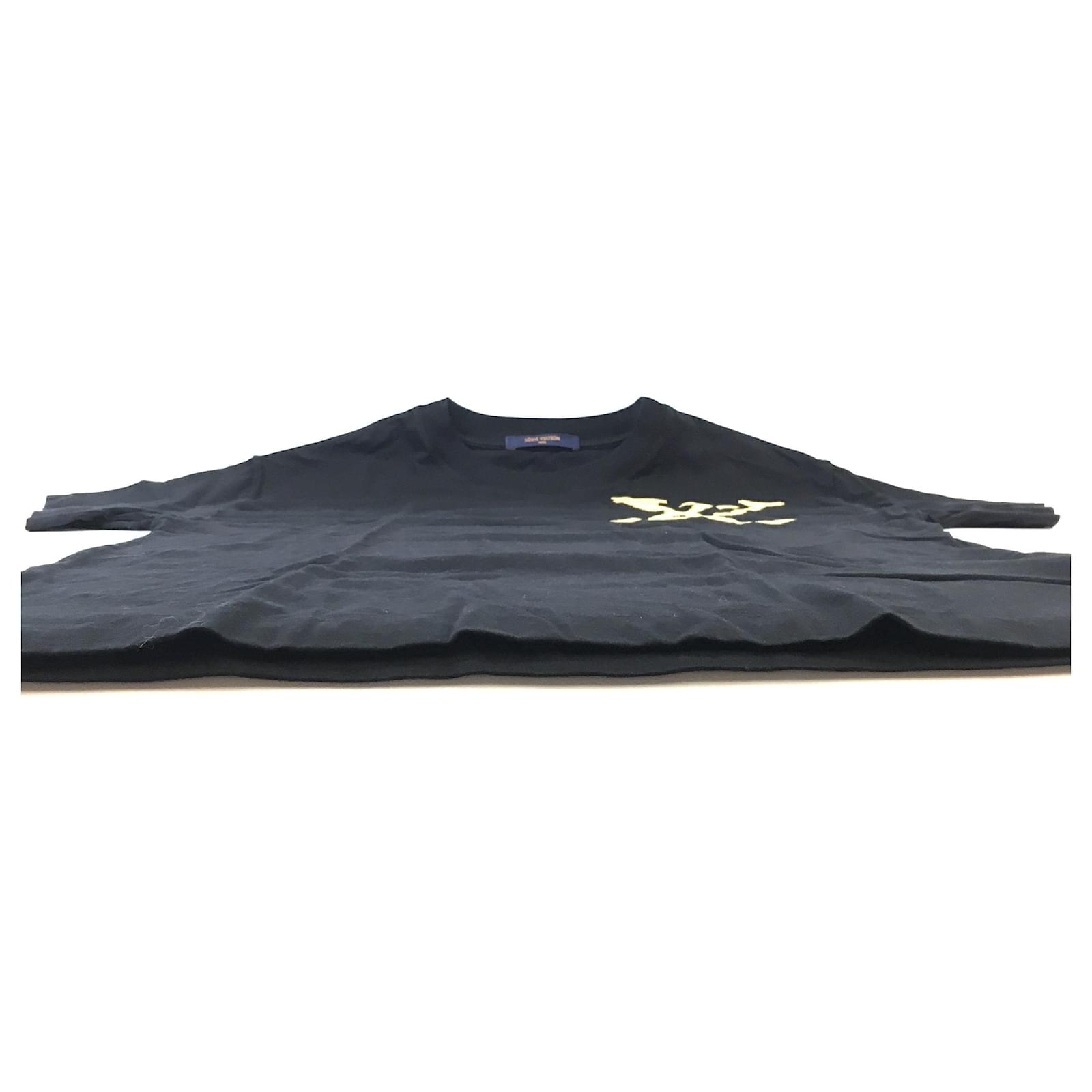 Louis Vuitton Black Lv Logo Oversize Tee Shirt ref.578438 - Joli Closet