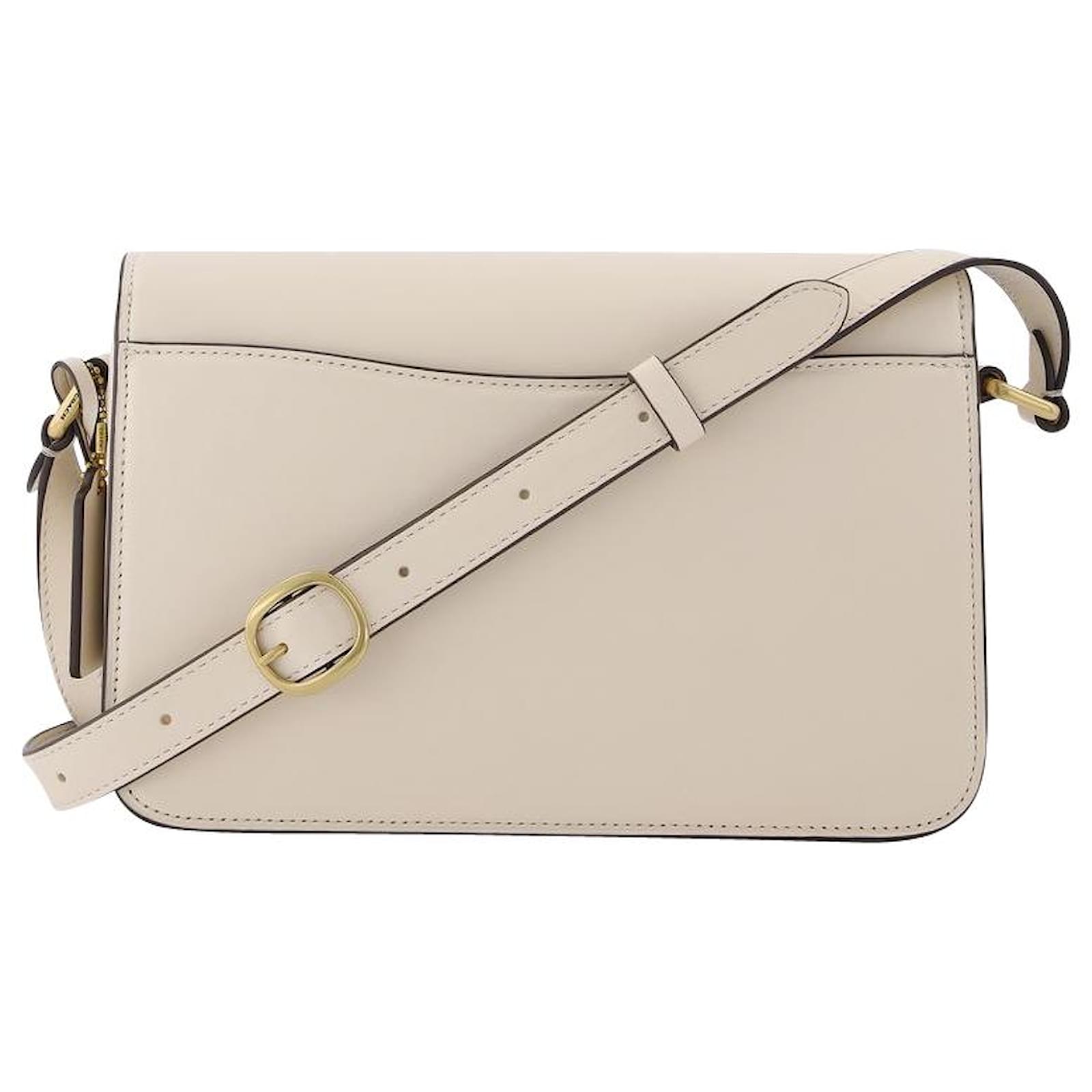 ショルダーバッグ・ポシェット Coach Pouch Crossbody - Coach - Leather - Beige Coach Studio Shoulder Bag in Beige Leather ref.578489 - Joli