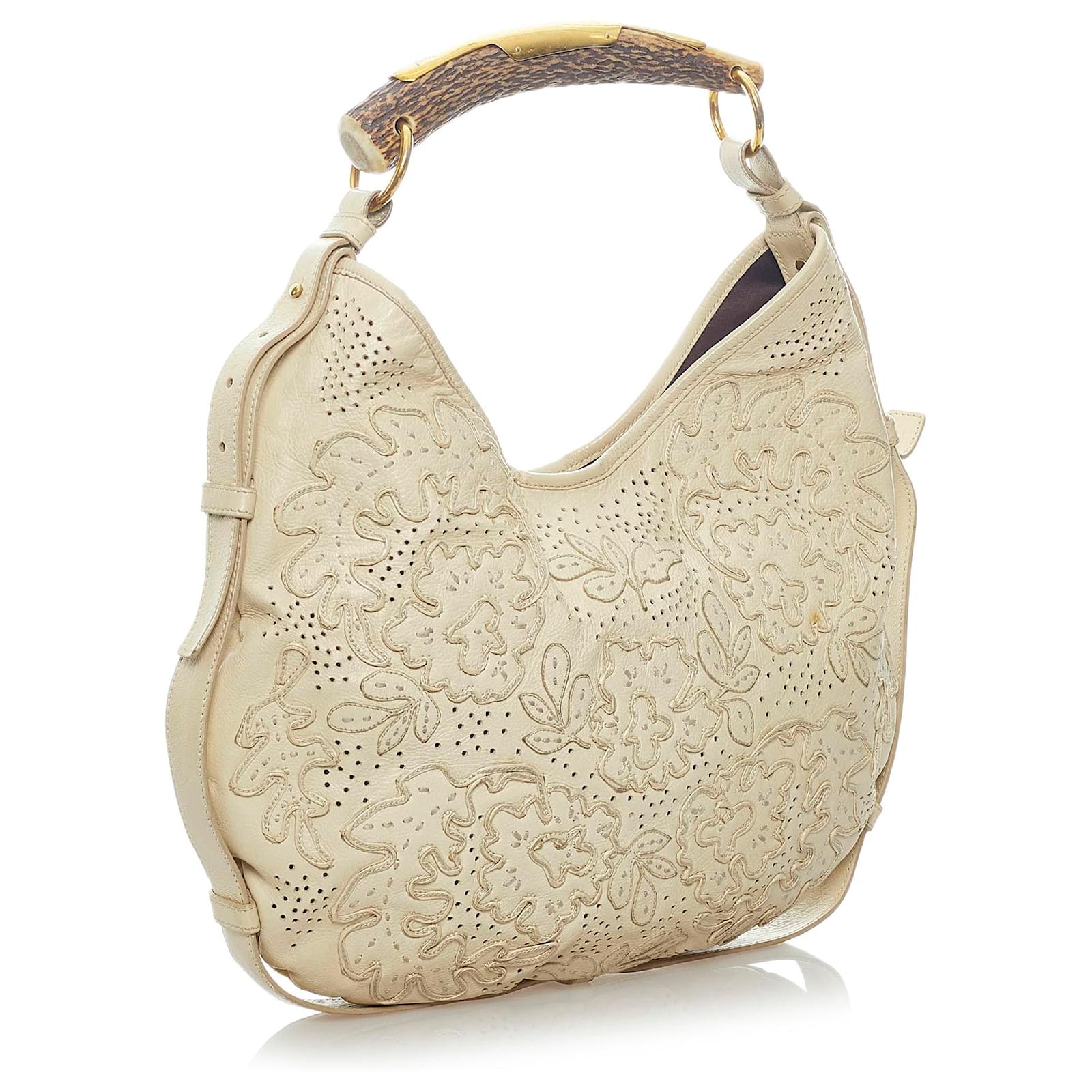 Lot 491 - Yves Saint Laurent White Mombasa Bag