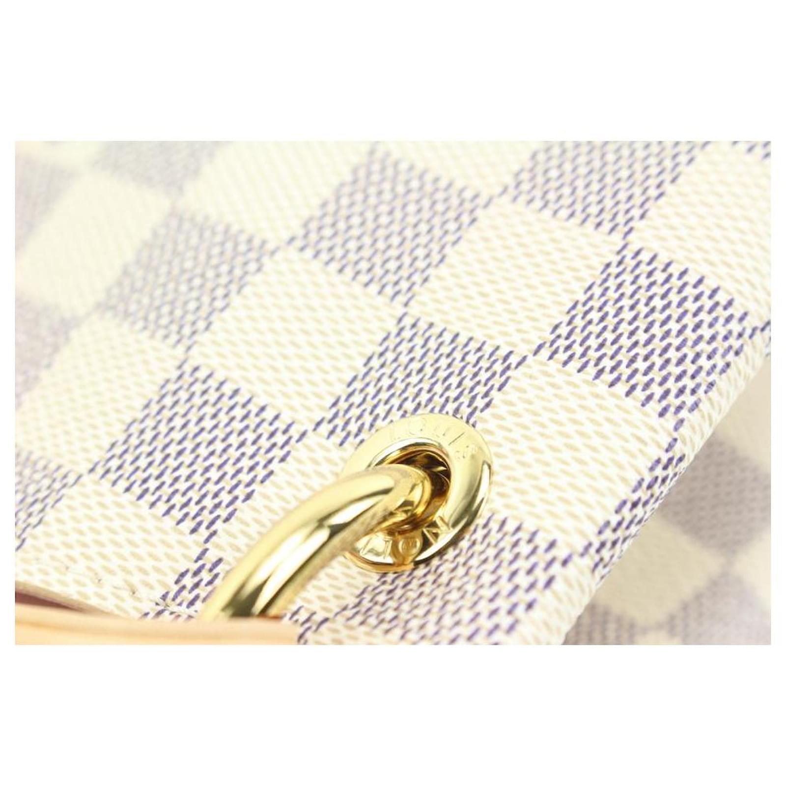 Louis Vuitton Damier Azur Ballerine Graceful PM Hobo Leather ref.579378 -  Joli Closet