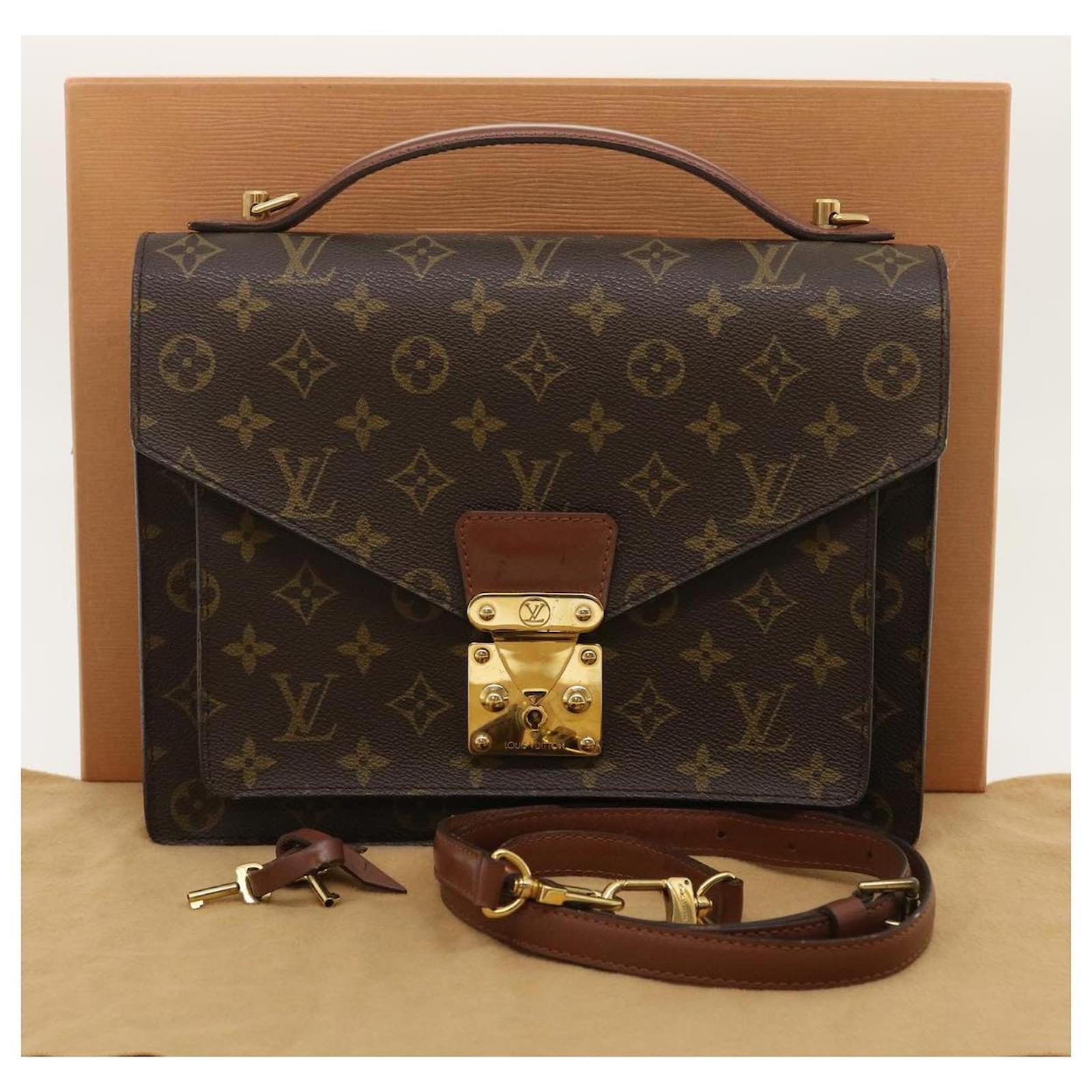 Louis Vuitton Monogram Monceau 2Way Hand Bag M51185 LV Auth 23950 Cloth  ref.368216 - Joli Closet