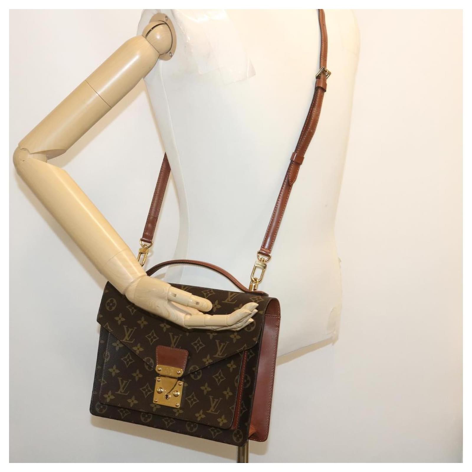 Louis Vuitton Monogram Monceau 2Way Hand Bag M51185 LV Auth 23950