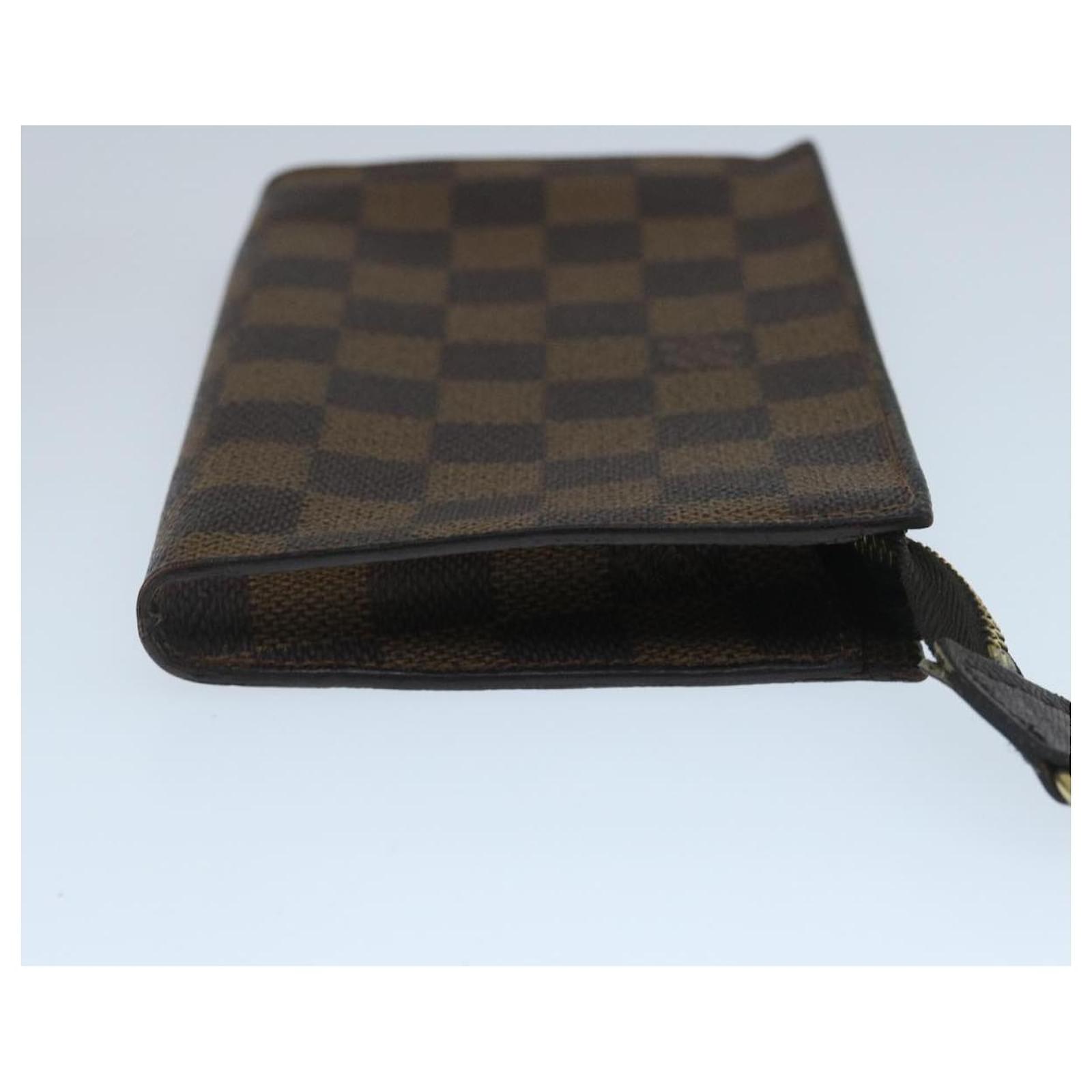 LOUIS VUITTON Damier Ebene Marais Pouch LV Auth ki1797 ref.579756