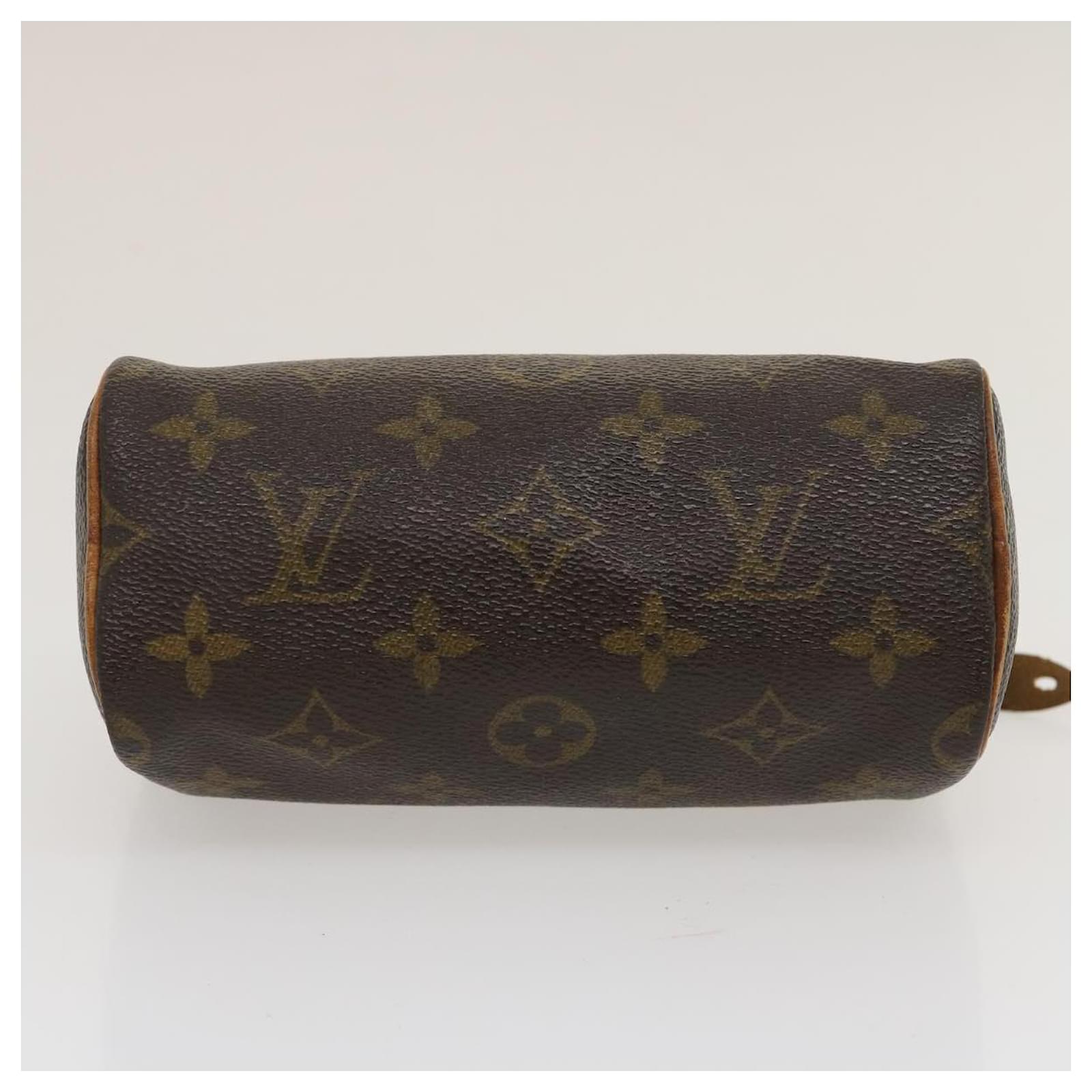 Louis Vuitton Nano Speedy Bag in Brown Monogram Coated Canvas Cloth  ref.993996 - Joli Closet