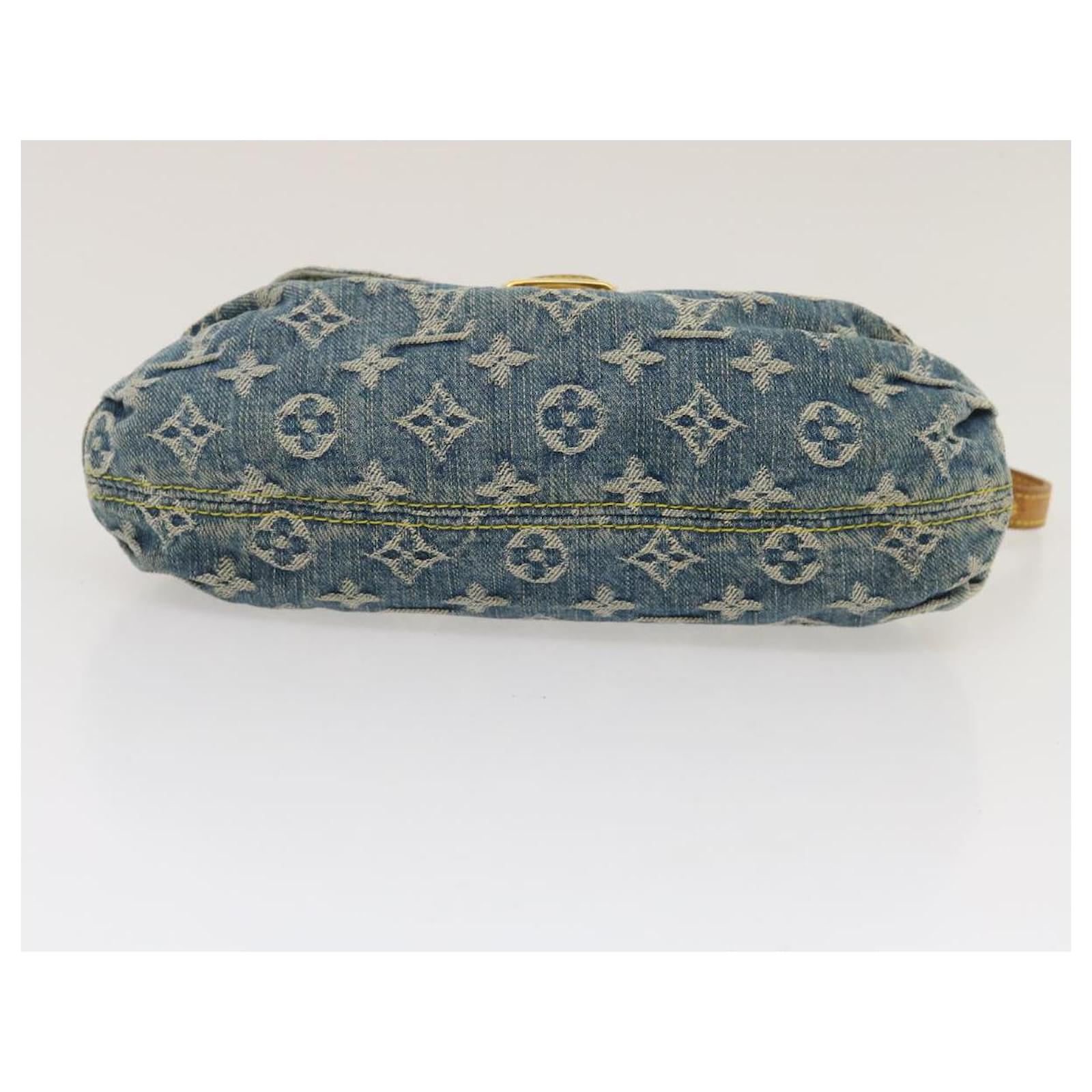 Louis Vuitton Mini Pleaty Handbag Monogram Denim Blue M95050