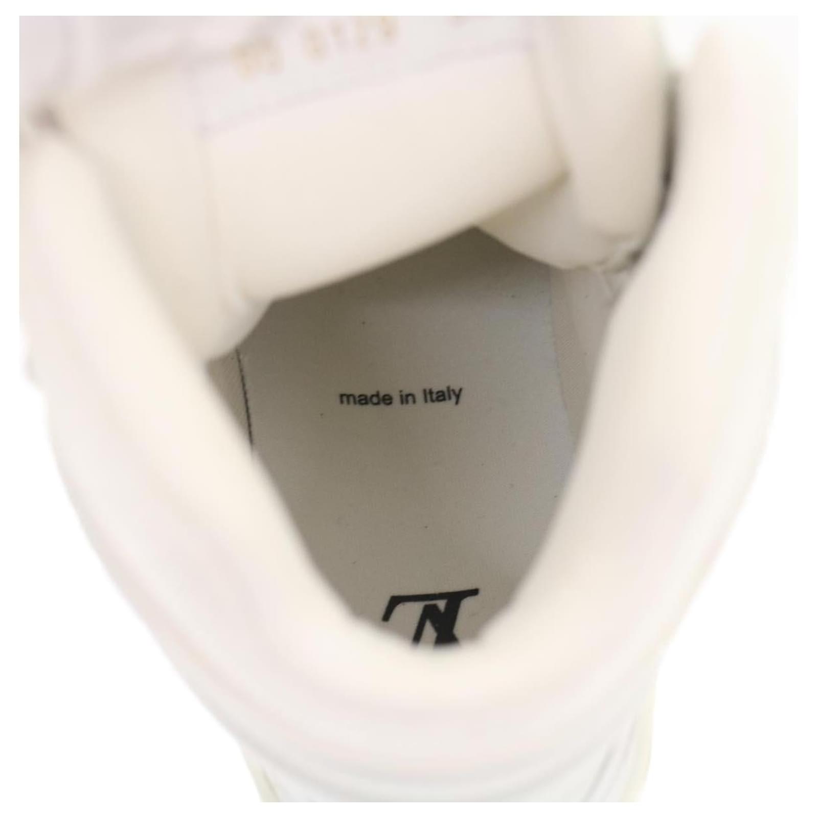 LOUIS VUITTON Trainer sneakers Leather High cut White 1a5a0D LV Auth ak173a  ref.581016 - Joli Closet
