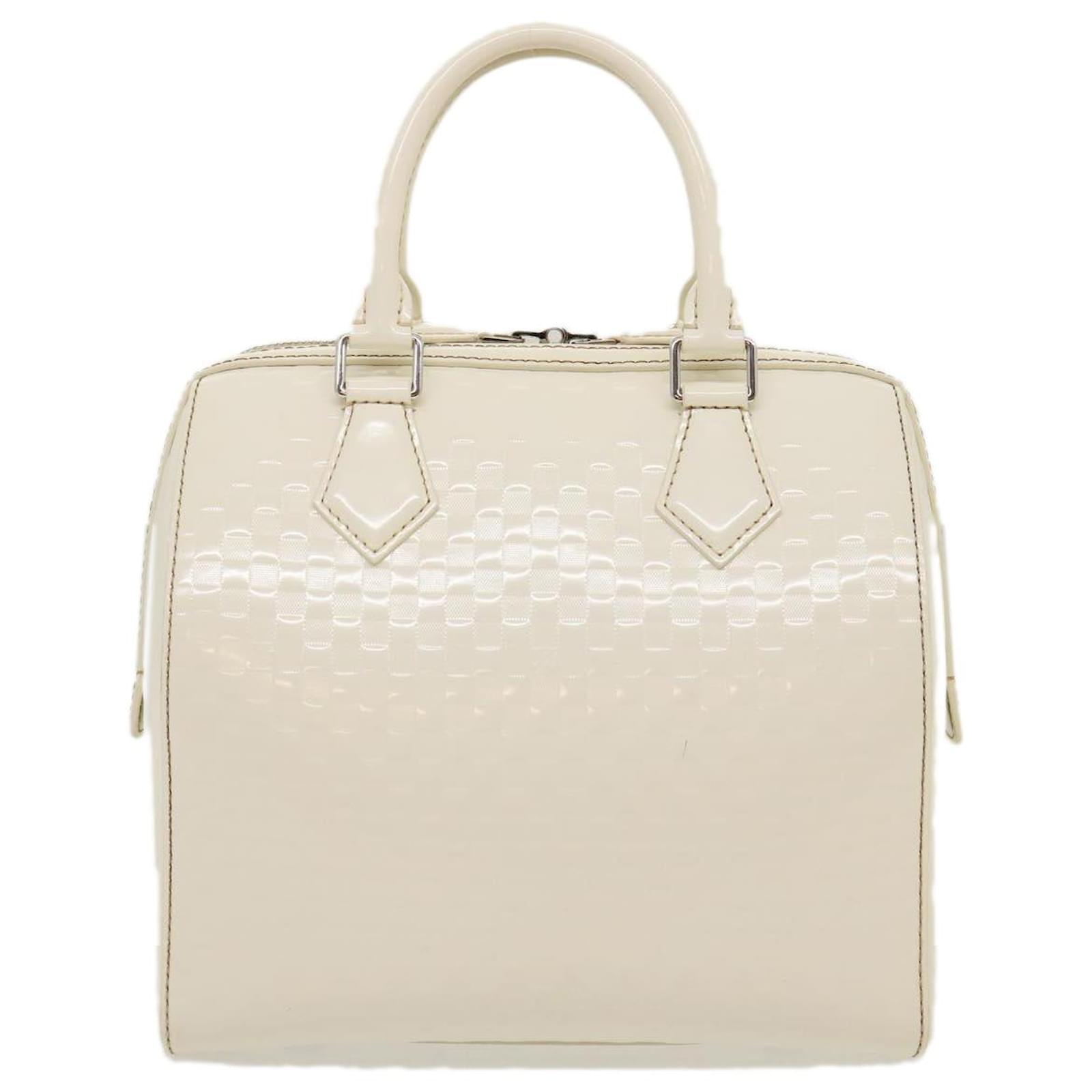 LOUIS VUITTON Damier Facet Cube Speedy cube MM Hand Bag White