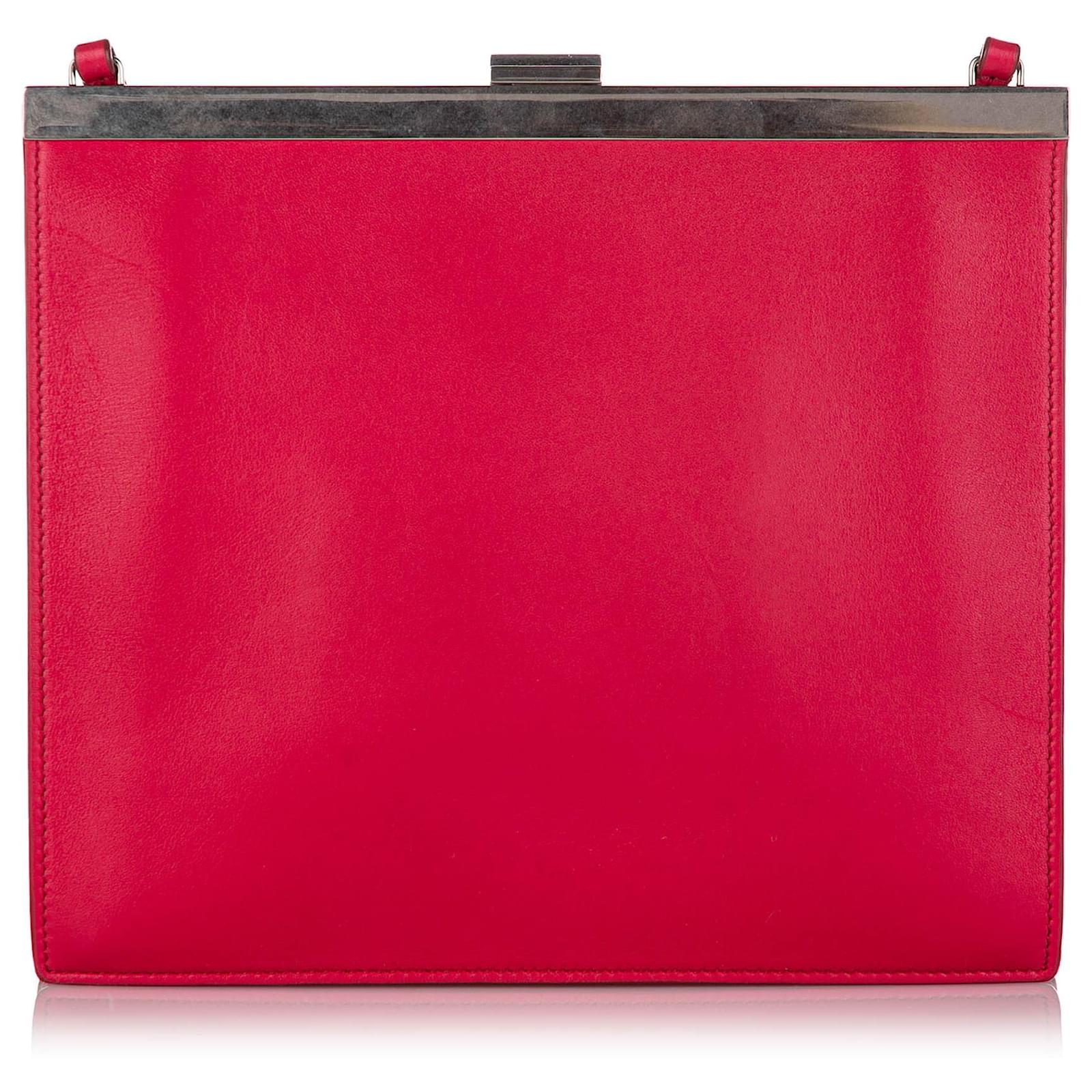 Céline Celine Red Leather Crossbody Bag Ponystyle calfskin ref.581113