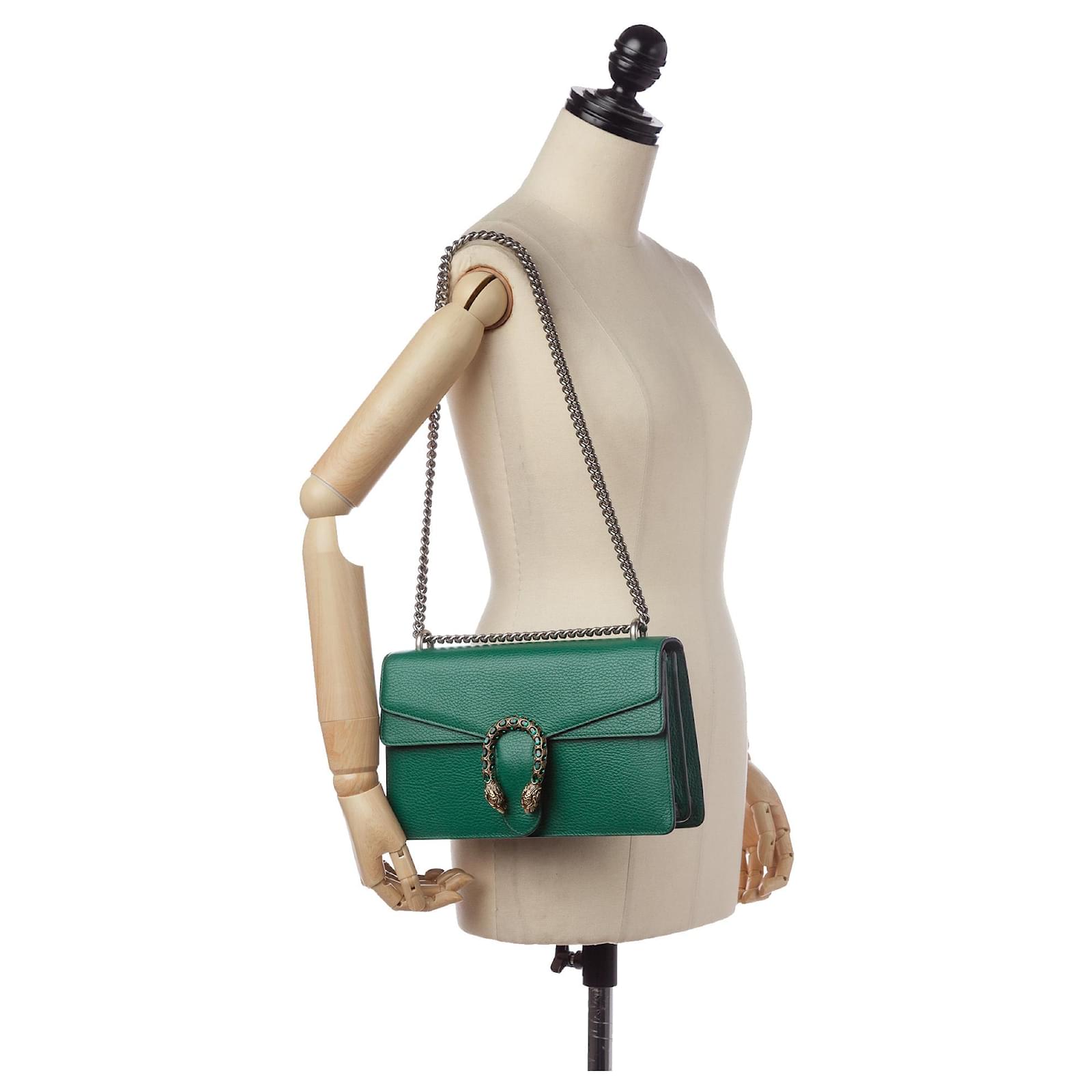 Gucci Green Dionysus Leather Crossbody Bag Pony-style calfskin ref.581259 -  Joli Closet