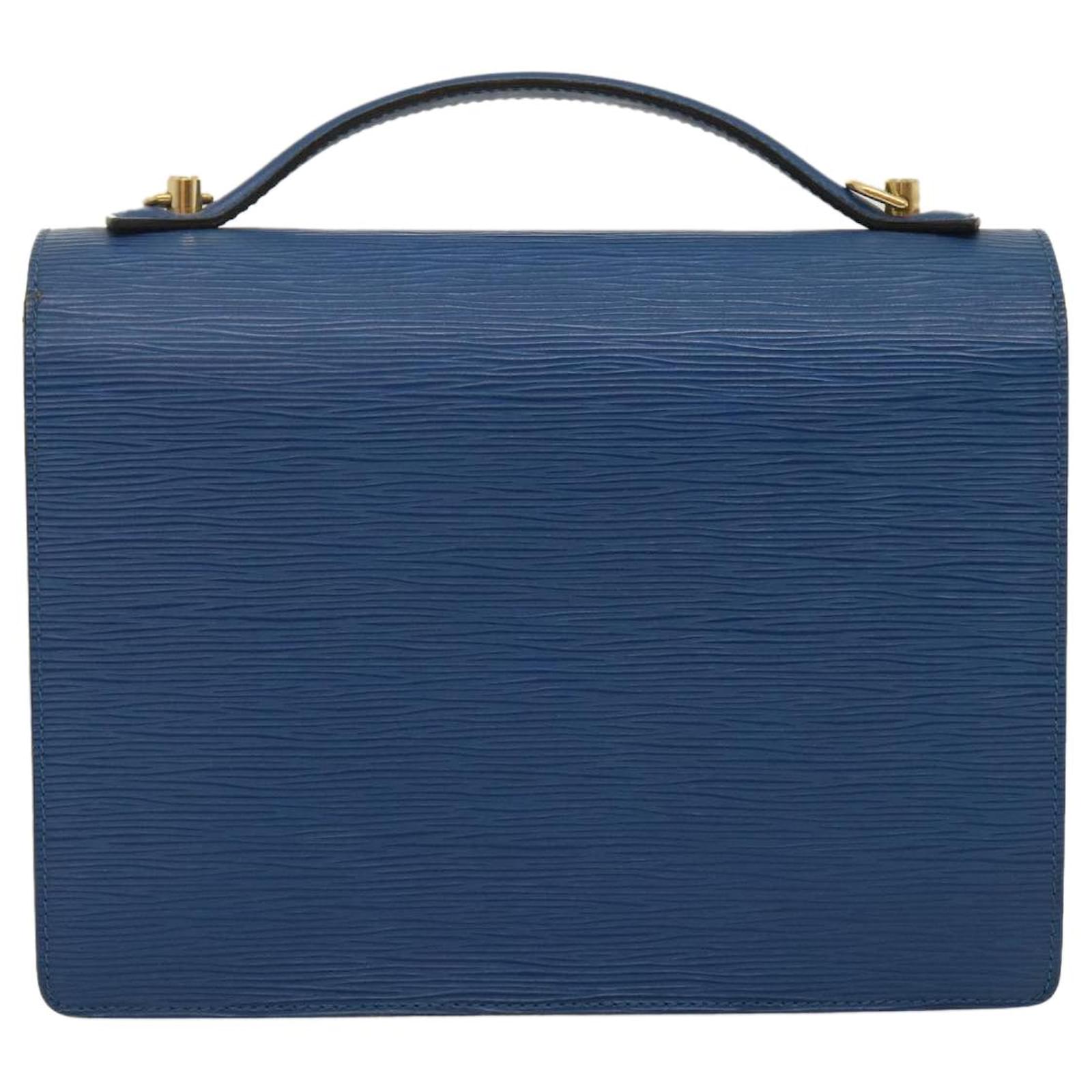 LOUIS VUITTON Epi Monceau Hand Bag Blue M52125 LV Auth hs997 Leather  ref.581372 - Joli Closet