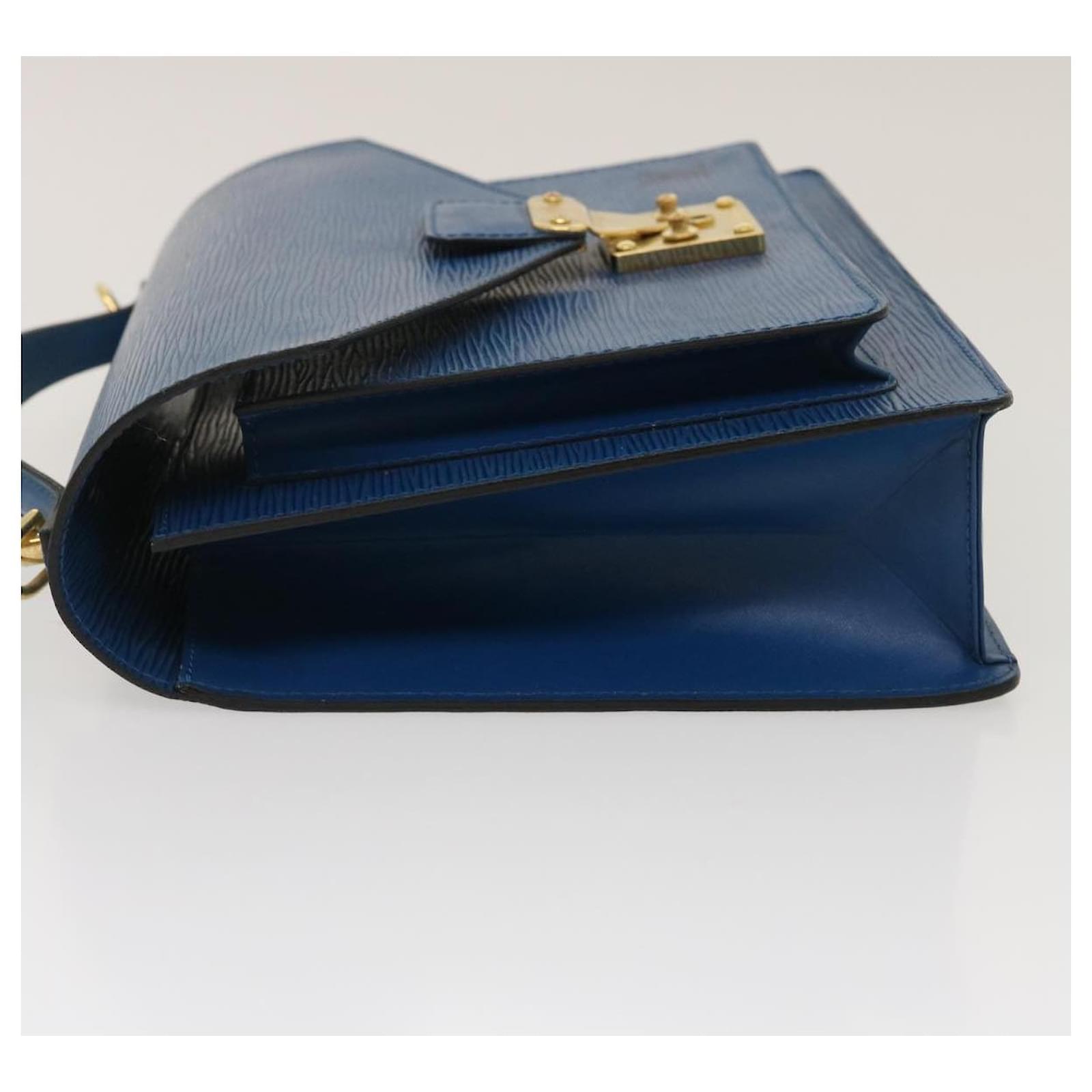 LOUIS VUITTON Epi Monceau Hand Bag Blue M52125 LV Auth hs997 Leather  ref.581372 - Joli Closet