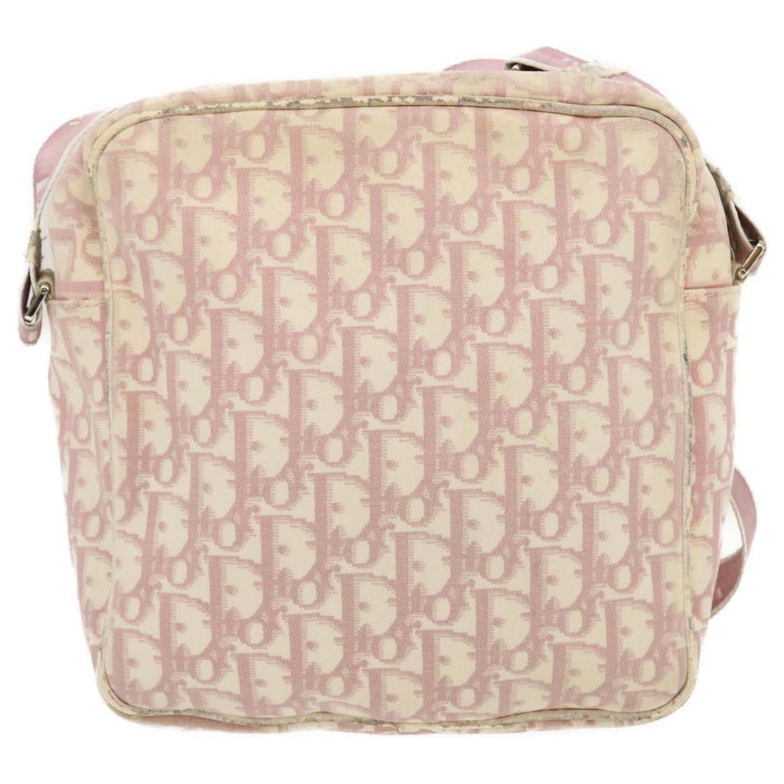 Dior Trotter Shoulder Bag Pink Cloth ref.129476 - Joli Closet