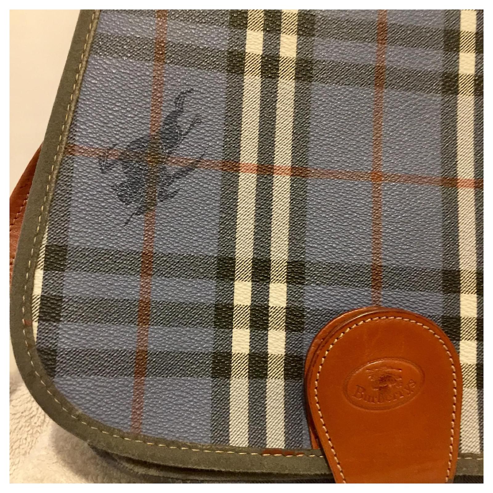 Burberry vintage shoulder / crossbody bag Haymarket pattern Blue
