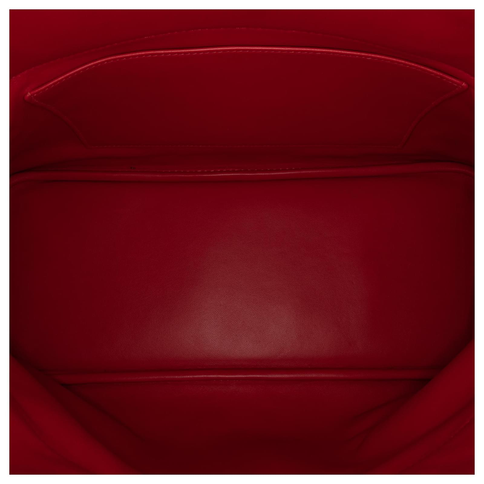 Hermès Hermes Red Bolide 35 Rot Leder Kalbähnliches Kalb ref.581490