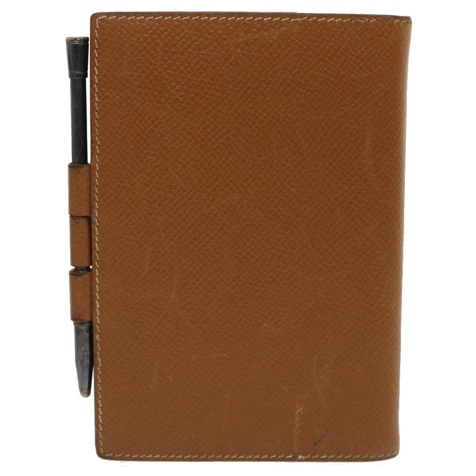 Hermès HERMES Day Planner Cover Leather Brown Auth th2596 ref.581510