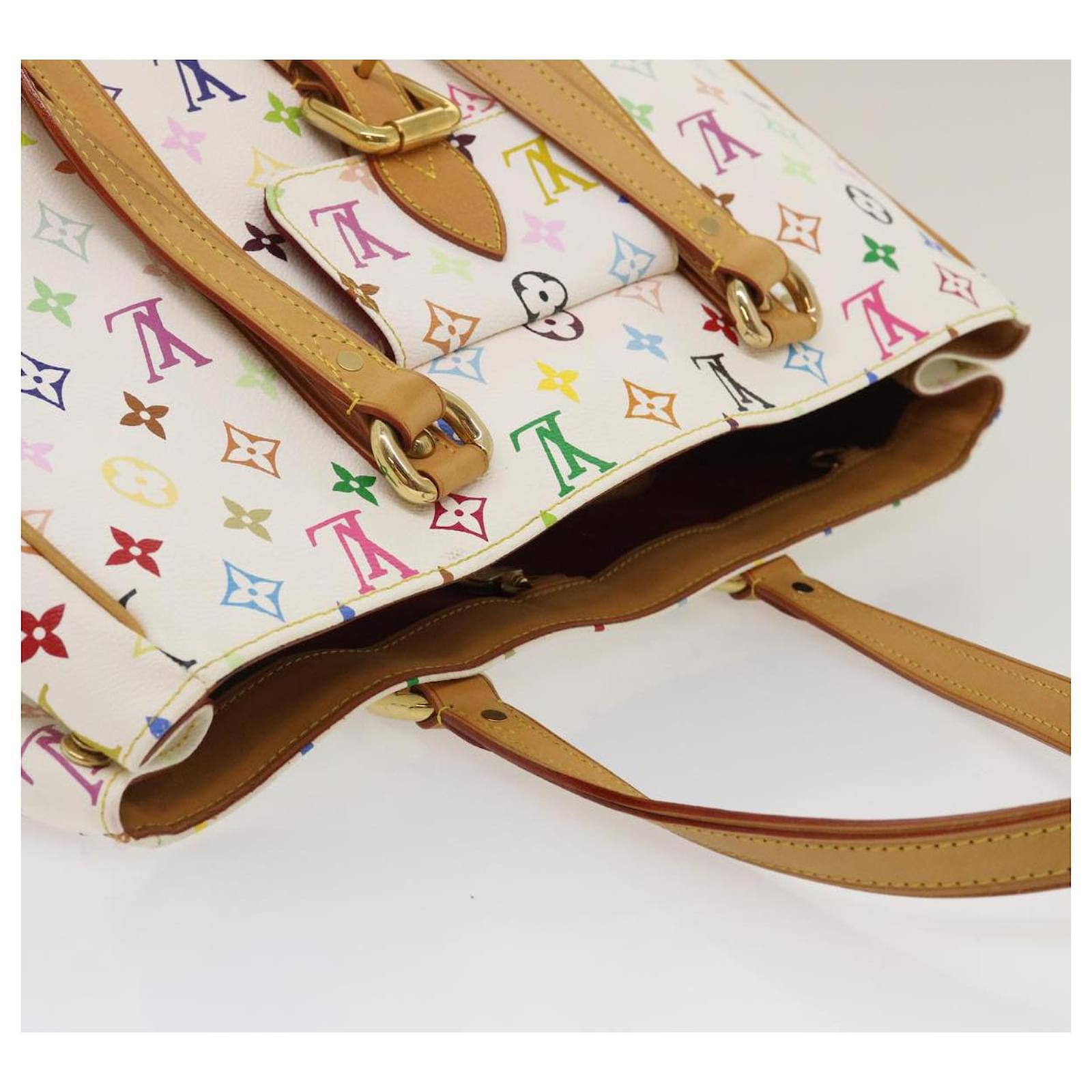 LOUIS VUITTON Monogram Multicolor Aurelia MM Tote Bag White M40094 LV Auth  rt043 Cloth ref.581617 - Joli Closet