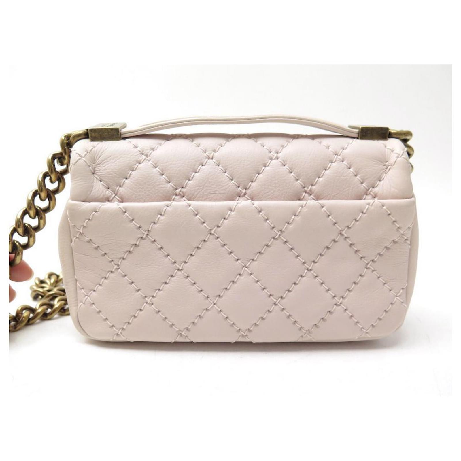 NEW CHANEL MINI TIMELESS HANDBAG PINK LEATHER QUILTED CROSSBODY