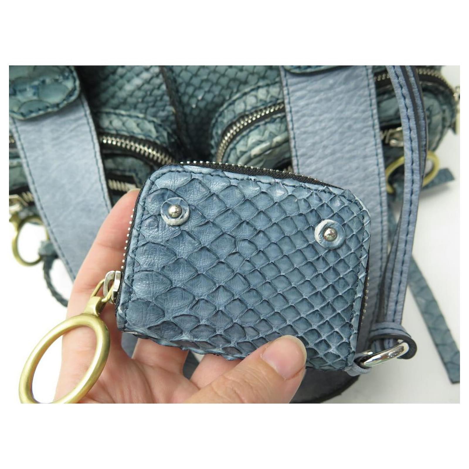 Chloé NEW CHLOE BETTY HANDBAG IN BLUE LEATHER PYTHON LEATHER NEW