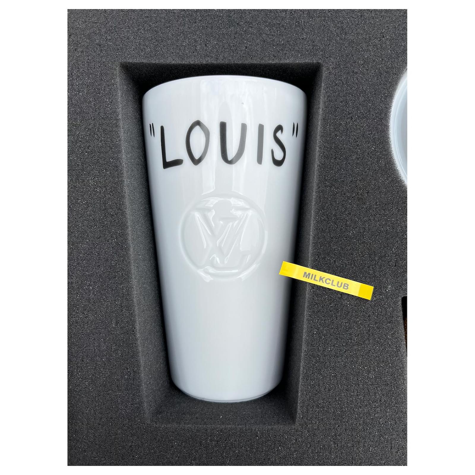 UNUSED LOUIS VUITTON GI0653 interior mug Monogram Cup Louie With sleeve  tumbler