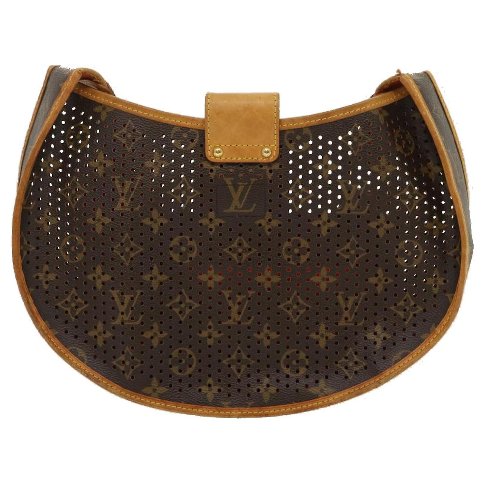 LOUIS VUITTON Monogram Perfo Demi Lune Shoulder Bag Orange M95178 LV Auth  29622 Cloth ref.582127 - Joli Closet