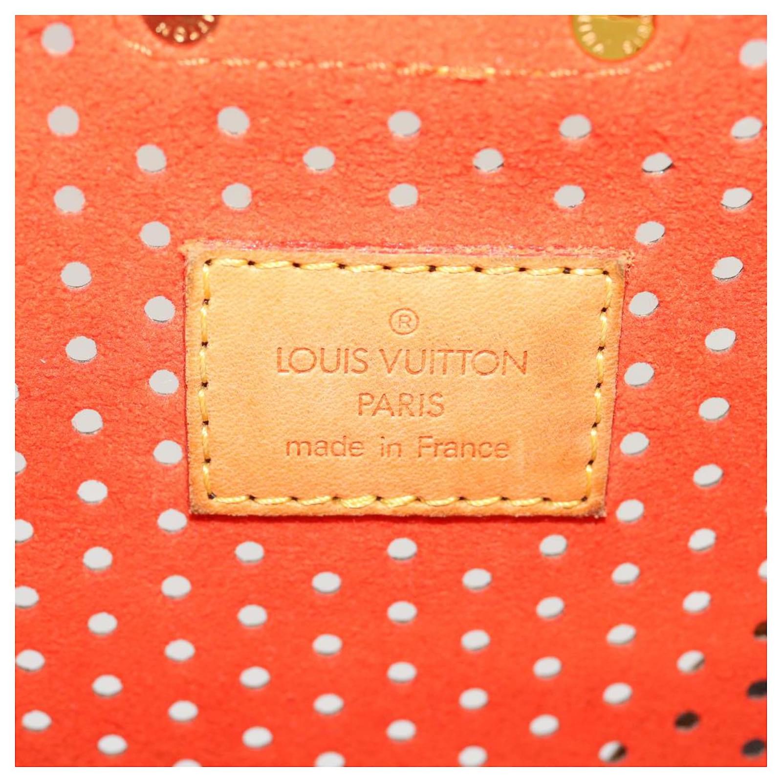 LOUIS VUITTON Monogram Perfo Demi Lune Shoulder Bag Orange M95178