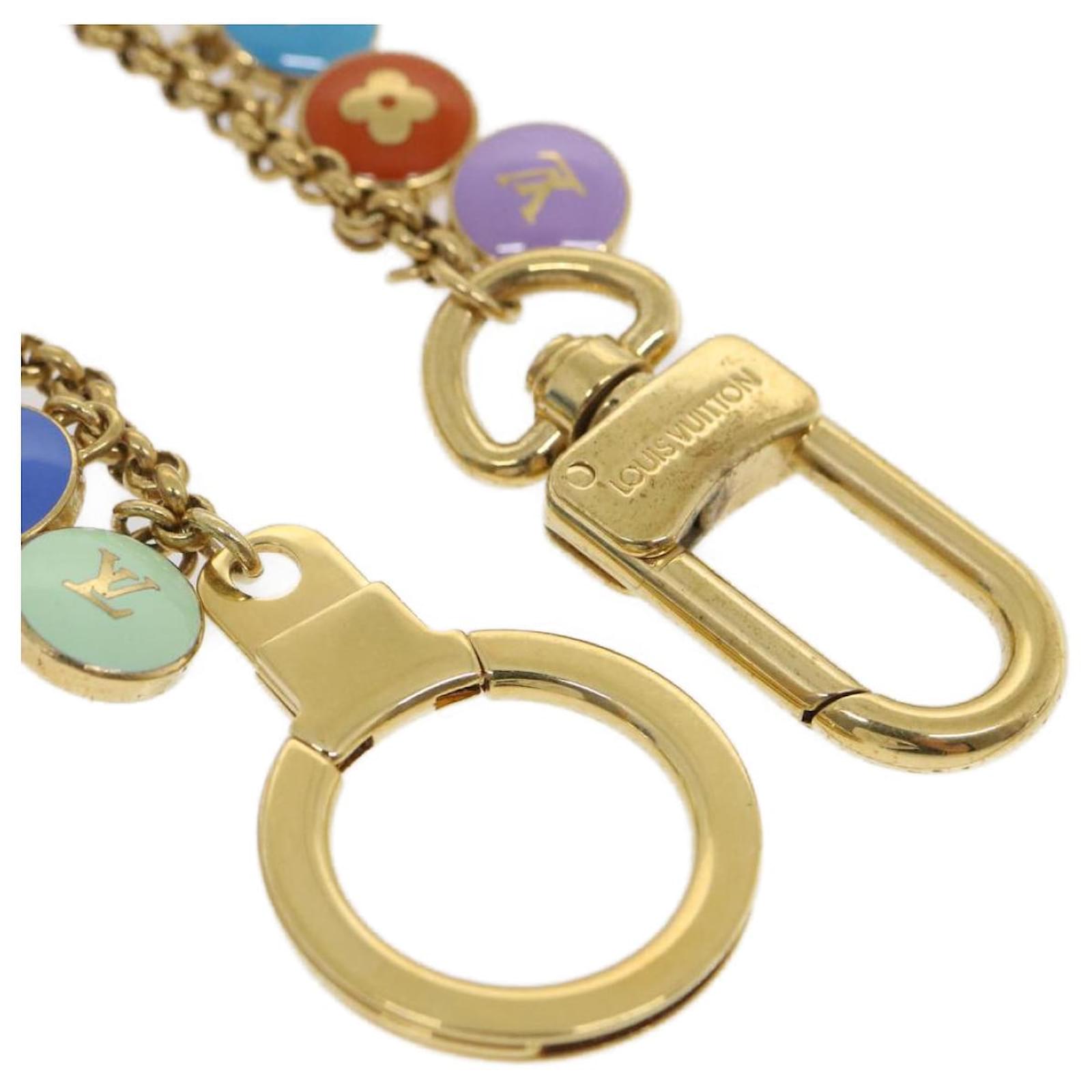 LOUIS VUITTON Porte Cles Chainne Pastilles Charm Multicolor M65380 Auth  jk1690a Multiple colors Golden Metal ref.582232 - Joli Closet