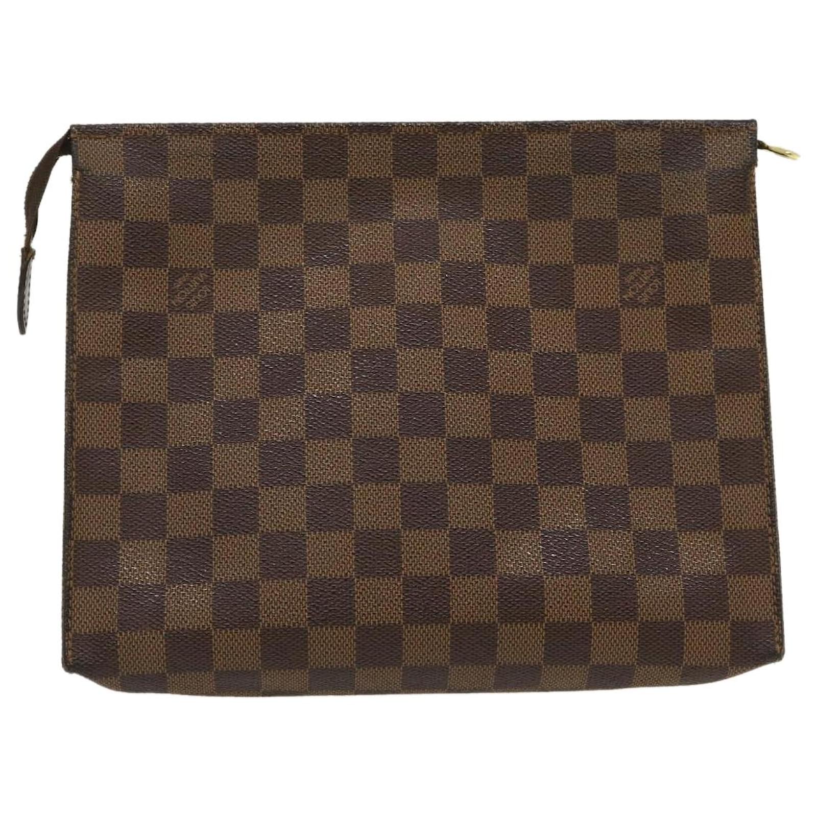 Louis Vuitton, Bags, Louis Vuitton Damier Ebene Poche Toilette 26 Pouch Lv  Authentic