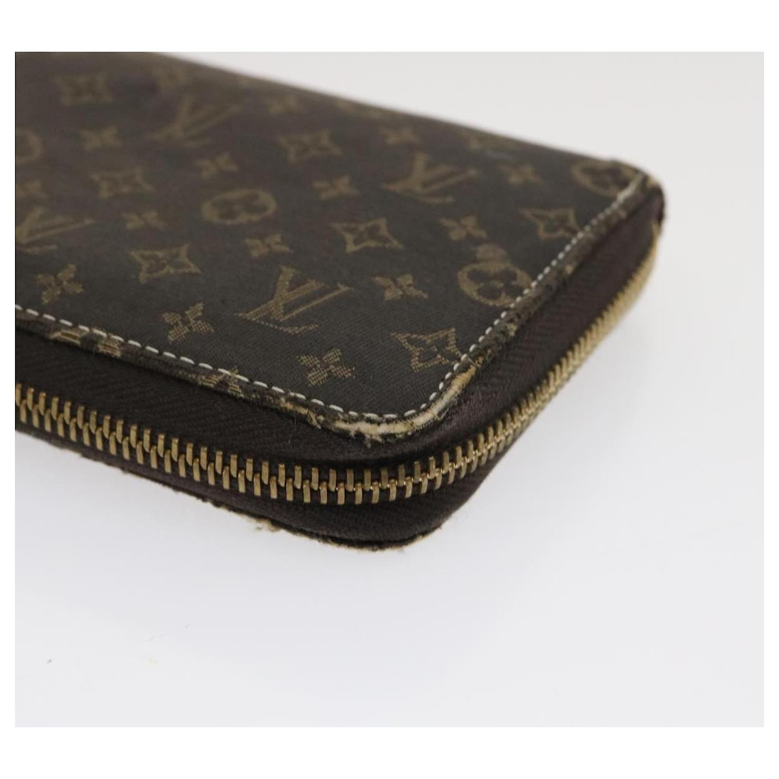 Louis+Vuitton+M95235+Mini+Lin+Monogram+Zippy+Long+Wallet+ZIPPER+Around for  sale online