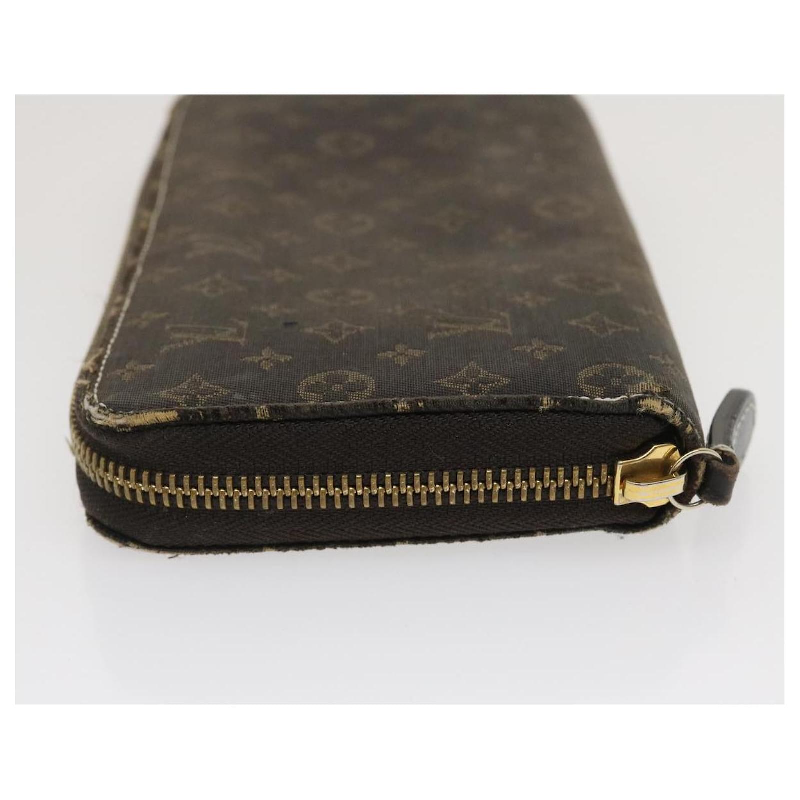 Louis Vuitton Ebene Monogram Mini Lin Zippy Wallet