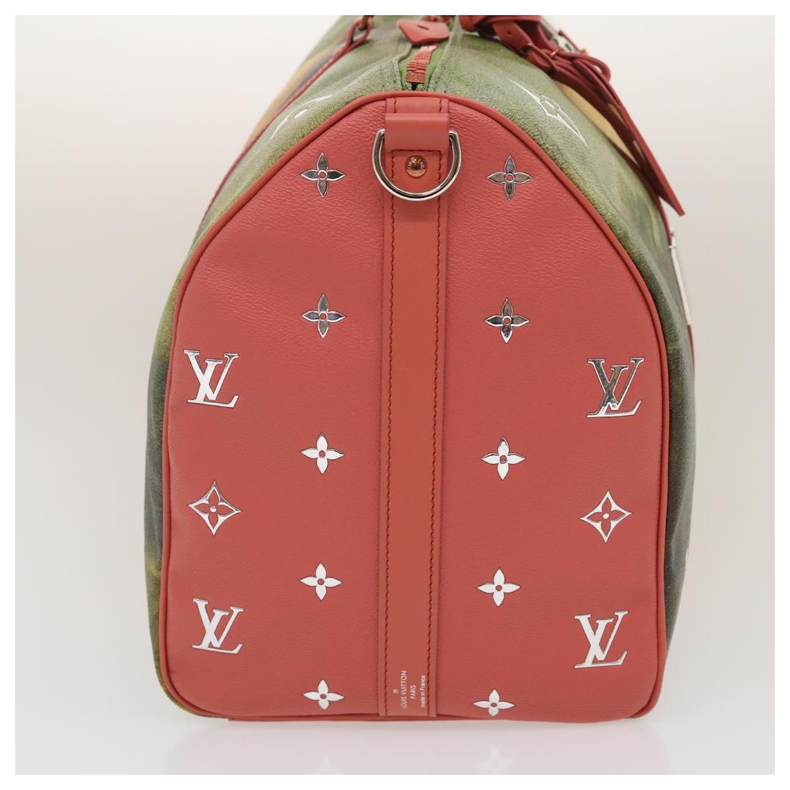 Louis Vuitton Monogram Keepall 55 Boston Bag White M45586 Lvxnba Auth  Hs1077A