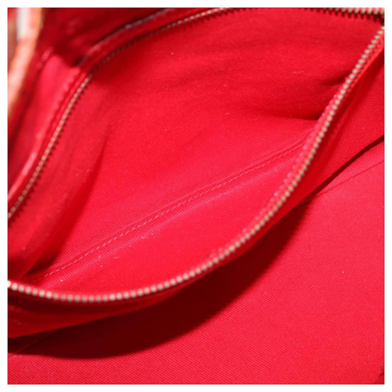Auth LOUIS VUITTON M95611 Monogram Ruby Salina MM Shoulder Bag Tote Bag Red