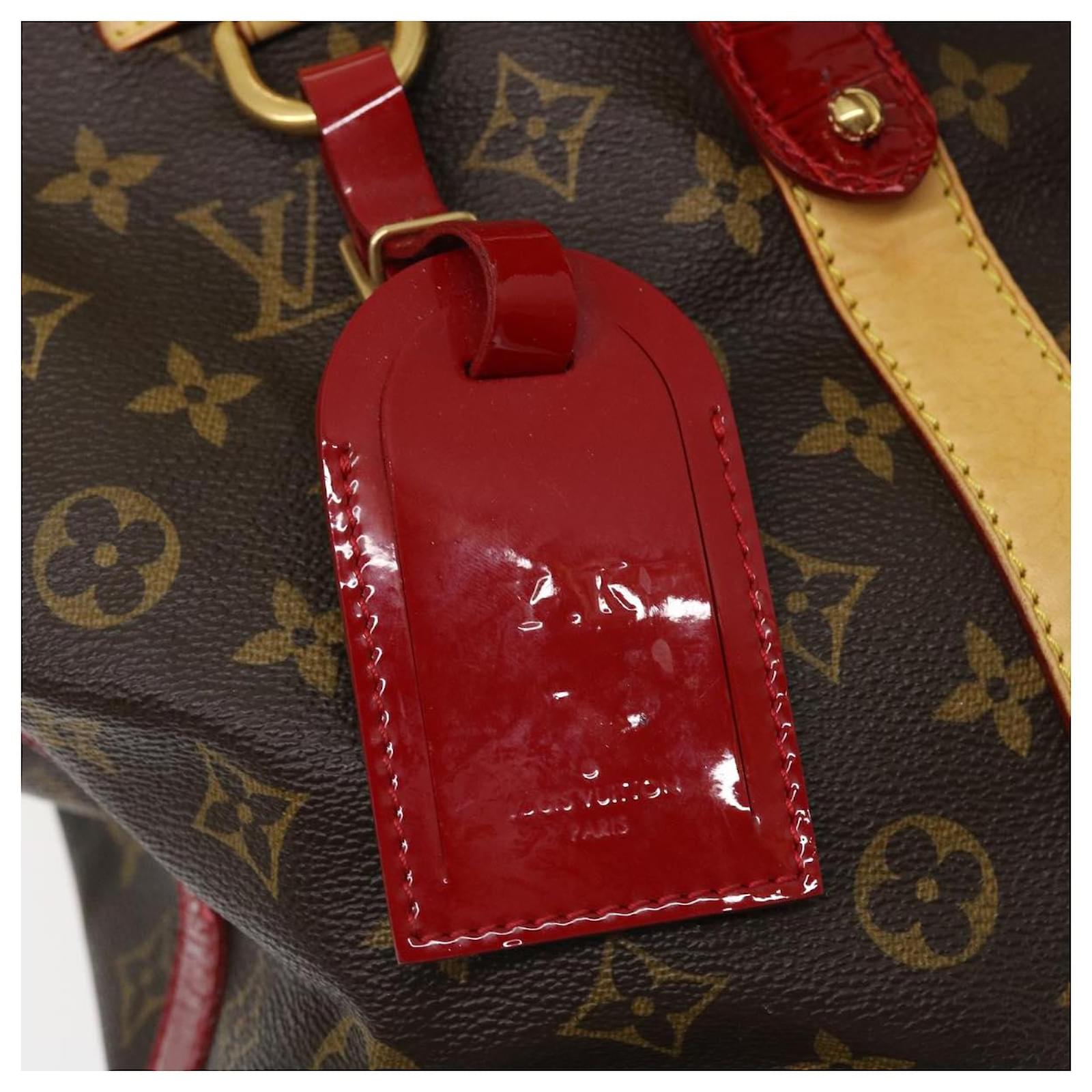 Auth LOUIS VUITTON M95611 Monogram Ruby Salina MM Shoulder Bag Tote Bag Red