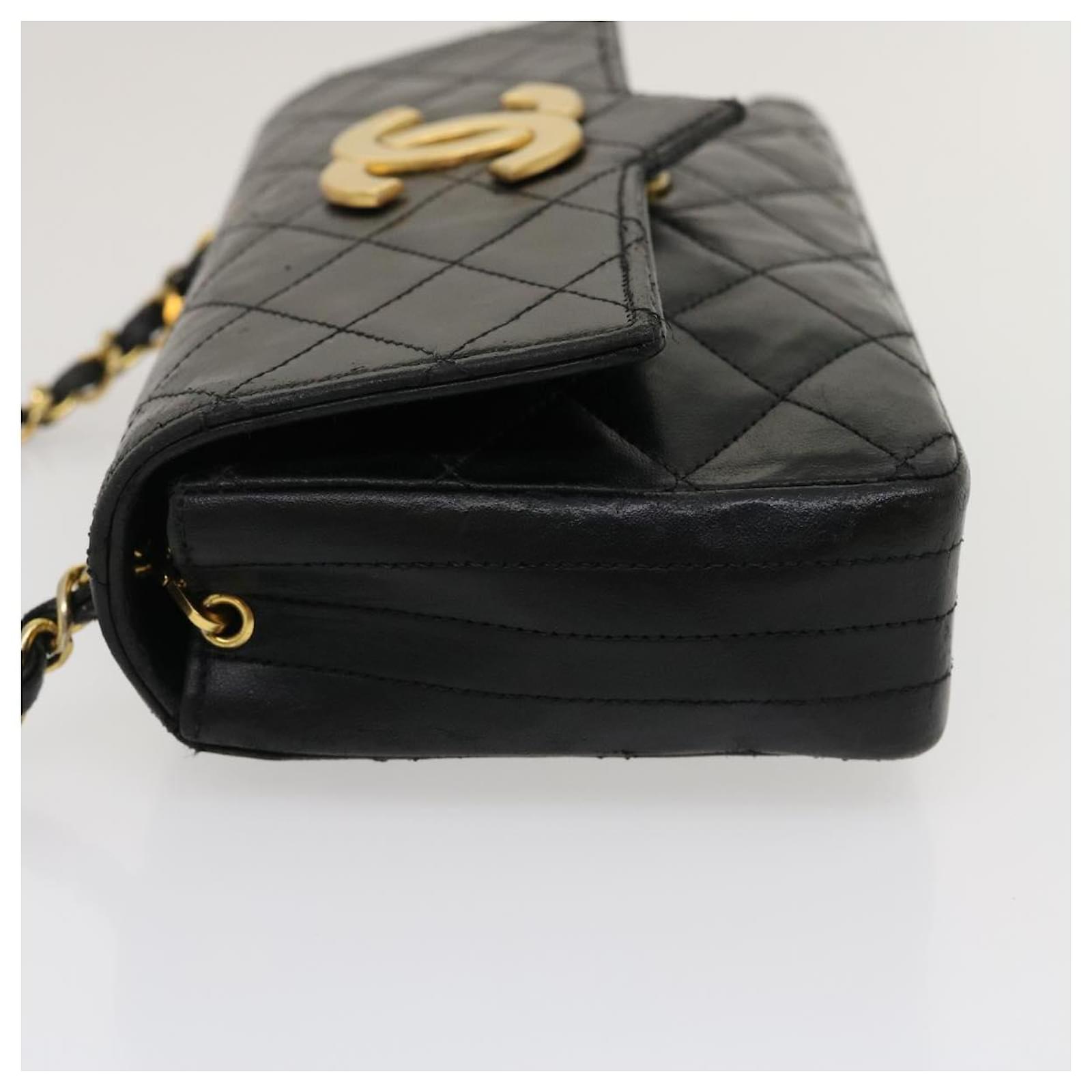 CHANEL Matelasse Shoulder Bag Lamb Skin Black Gold CC Auth jk1831 Golden  ref.582543 - Joli Closet