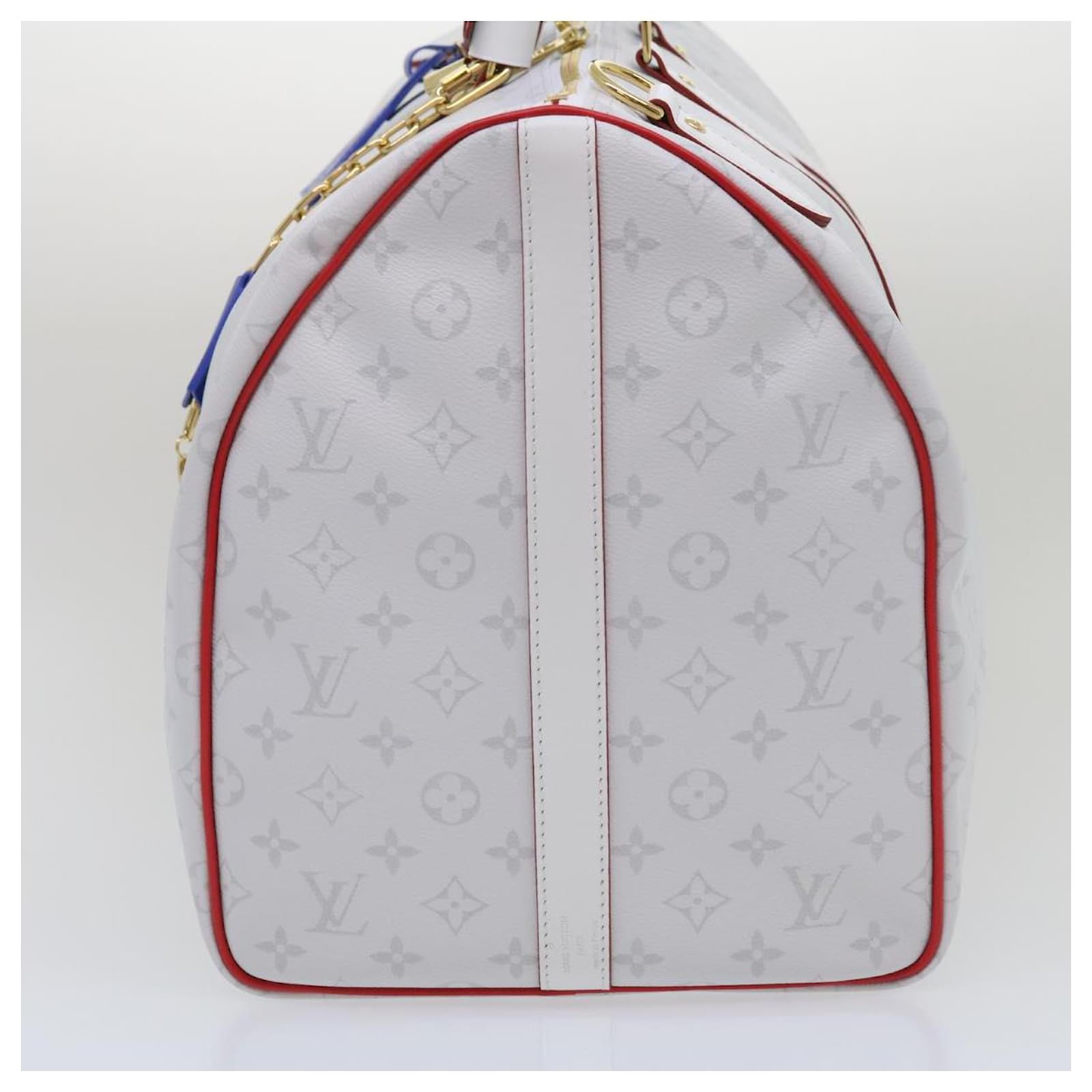 Louis Vuitton Monogram Keepall 55 Boston Bag White M45586 LVxNBA