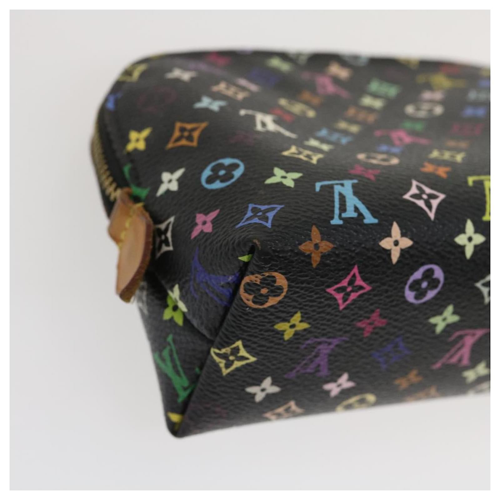 LOUIS VUITTON Monogram Multicolor Pochette Cosmetic Pouch Black M47355 LV  44606 ref.958413 - Joli Closet