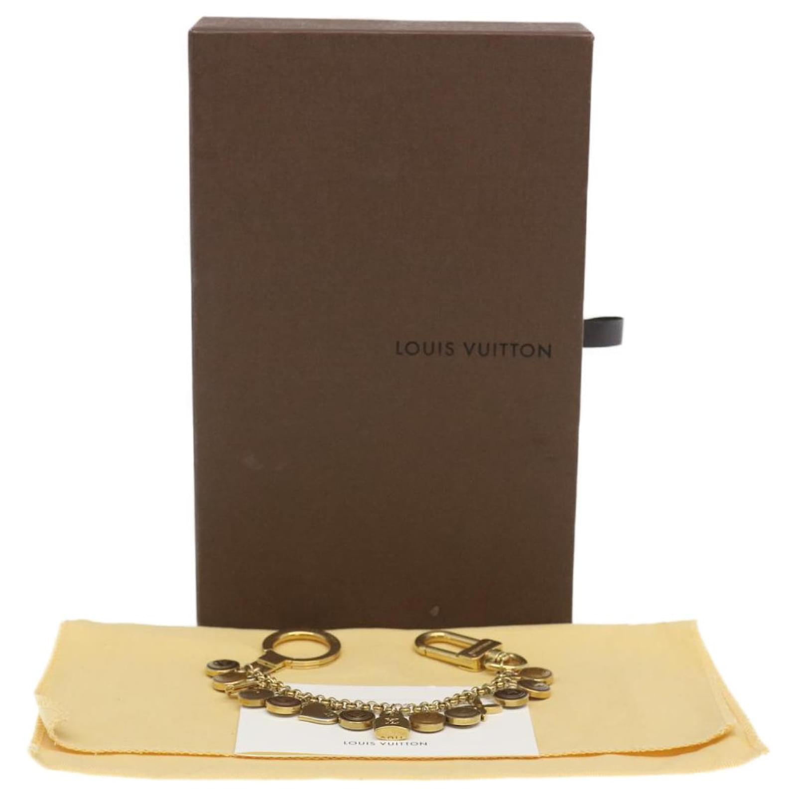 LOUIS VUITTON Porte Cles Chainne Pastilles Charm Gold Brown M65386 Auth  th2236 Golden Metal ref.478700 - Joli Closet