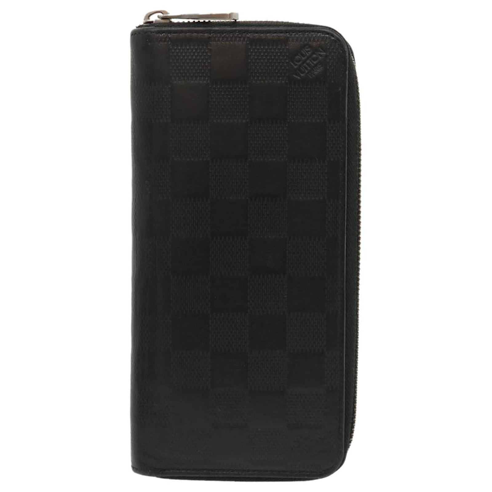 Louis Vuitton Black Damier Infini Leather Vertical Zippy Wallet