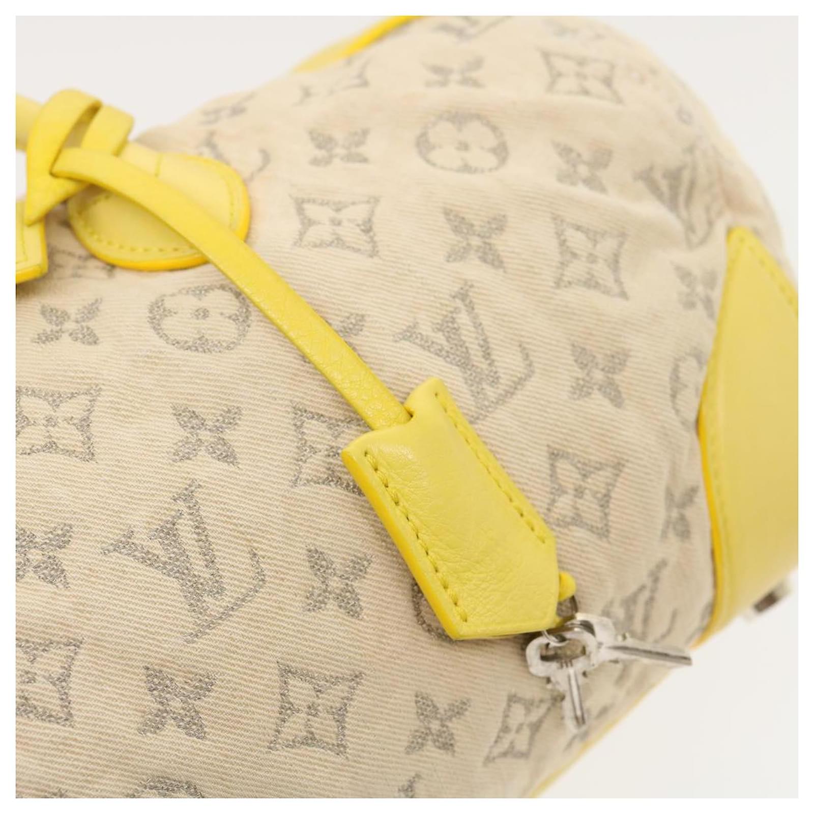 LOUIS VUITTON Monogram Denim Speedy round Hand Bag 2way Beige M40709 Auth  jk1691 Yellow ref.583740 - Joli Closet