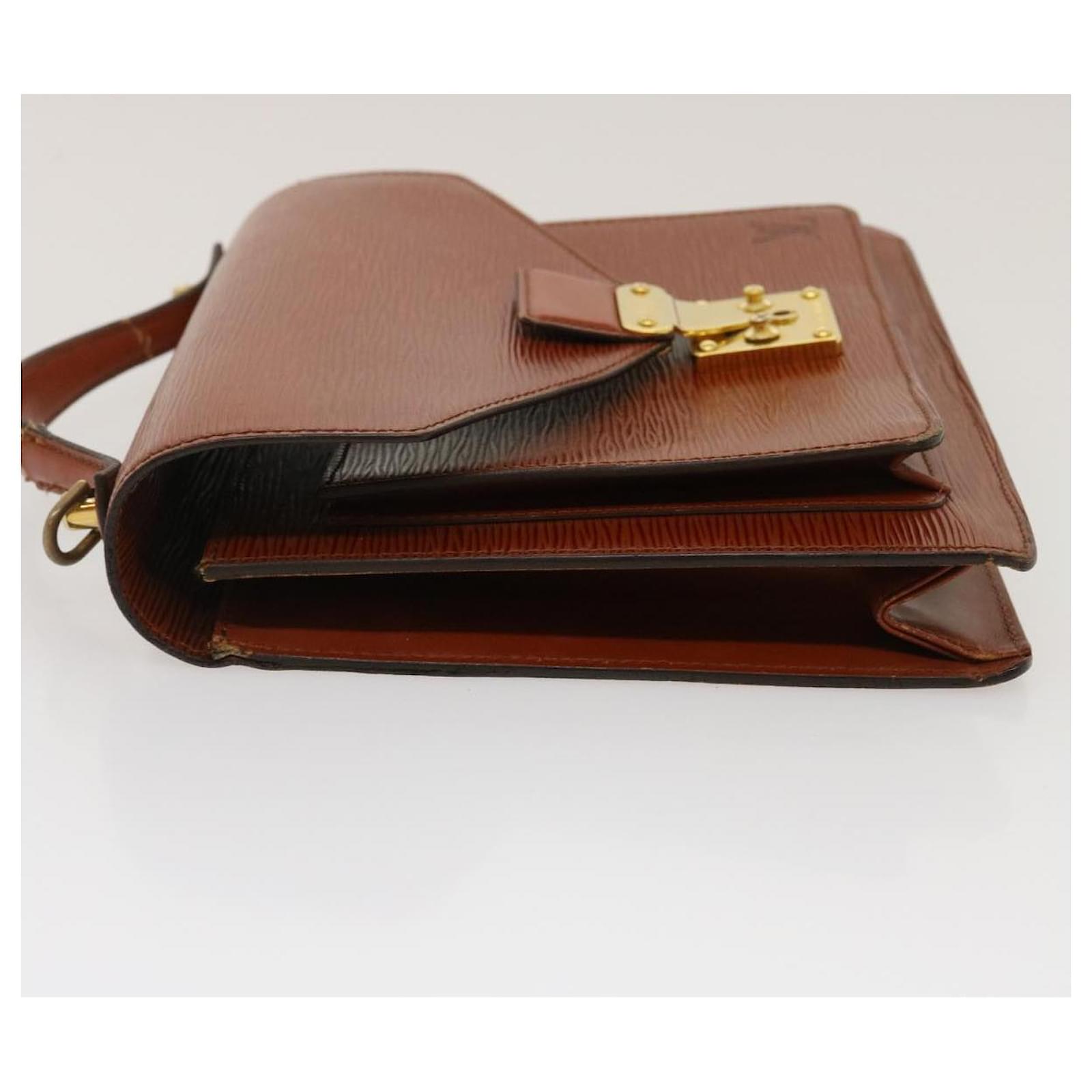 LOUIS VUITTON Epi Monceau Hand Bag Brown M52123 LV Auth tp291 Leather  ref.584062 - Joli Closet
