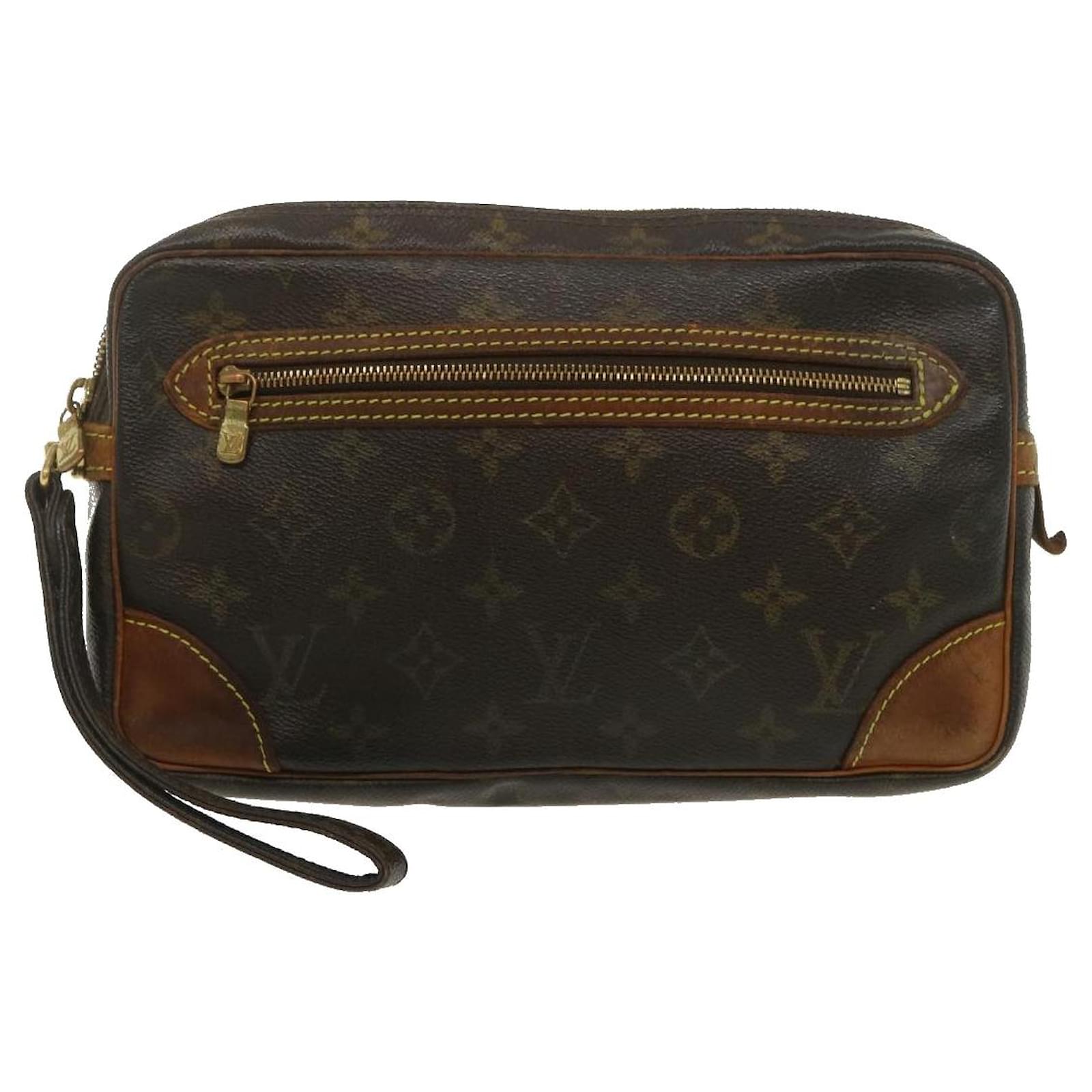 LOUIS VUITTON SELLIER DRAGONNE Clutch Bag Purse Epi Leather M52613 Kenyan  Brown