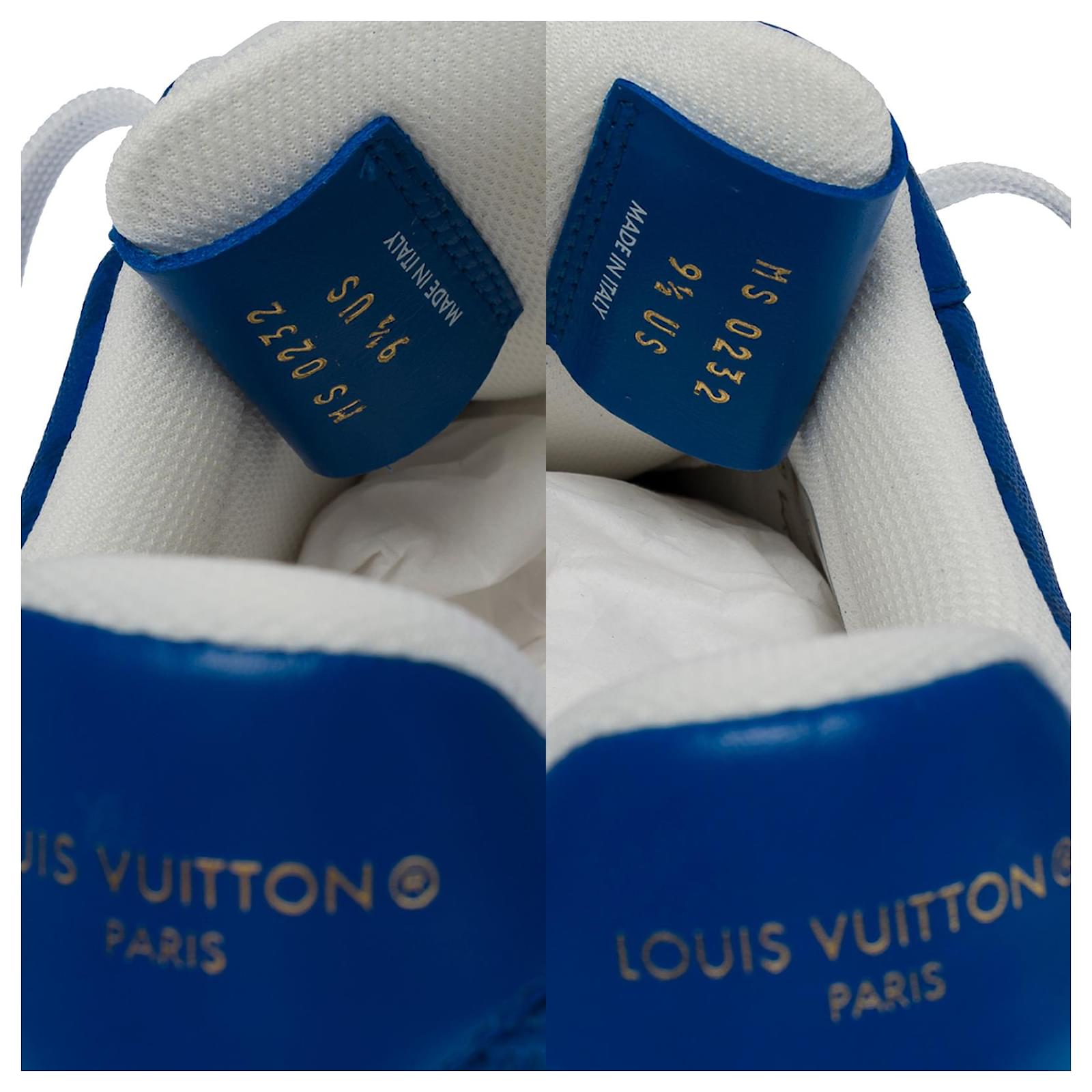 ULTRA LIMITADO - Louis Vuitton x Nike Air Force 1 “Team Royale” blanco y  azul Cuero ref.584828 - Joli Closet