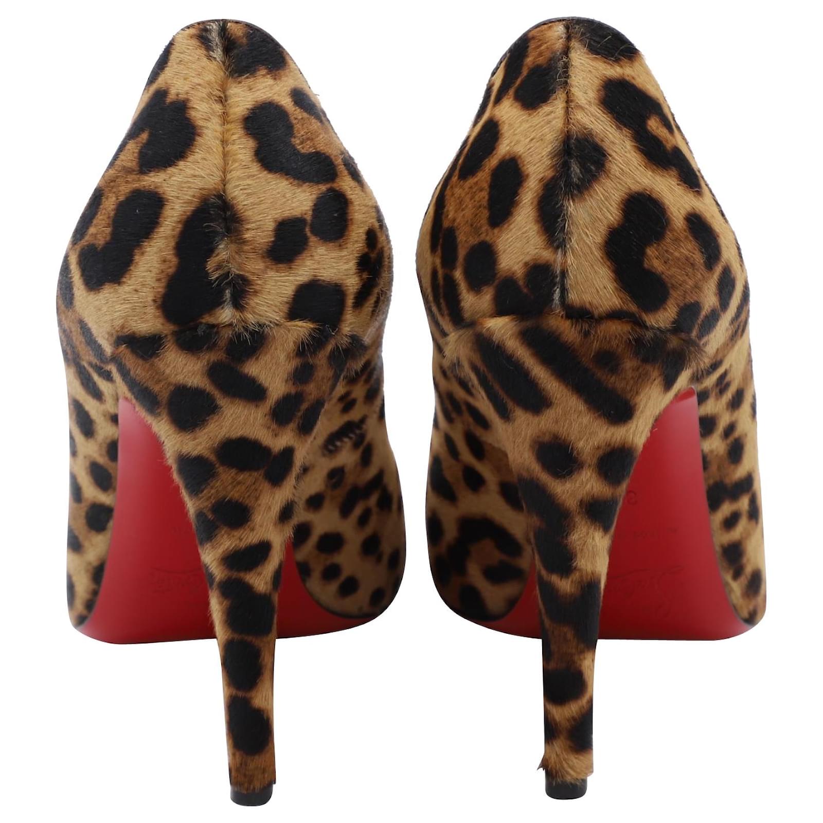 Christian Louboutin Multicolor Leather Fabric and Pony Hair