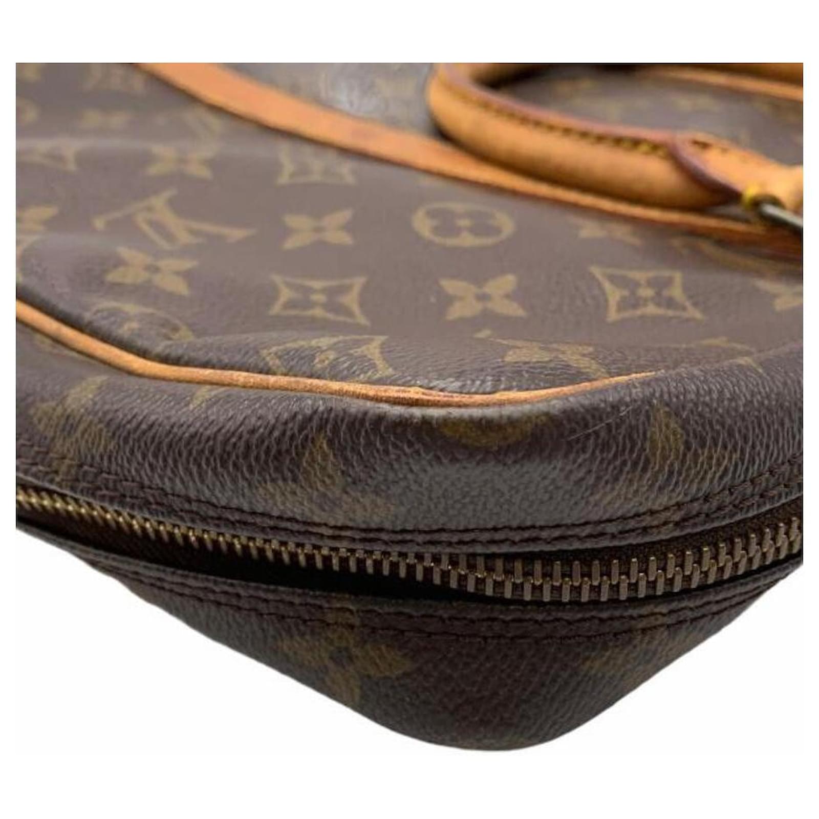 LOUIS VUITTON Porte Document Voyage Monogram Briefcase Business Bag Brown  Leather ref.585212 - Joli Closet