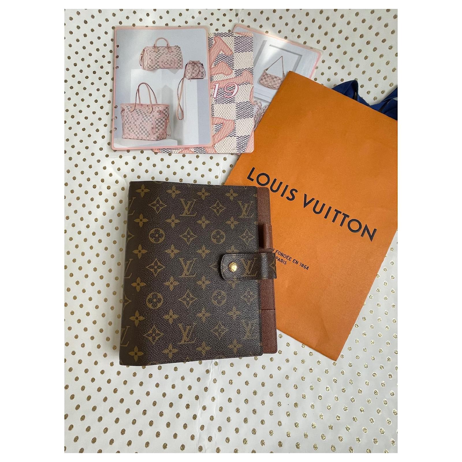 Louis Vuitton GM agenda cover Brown Cloth ref.584217 - Joli Closet