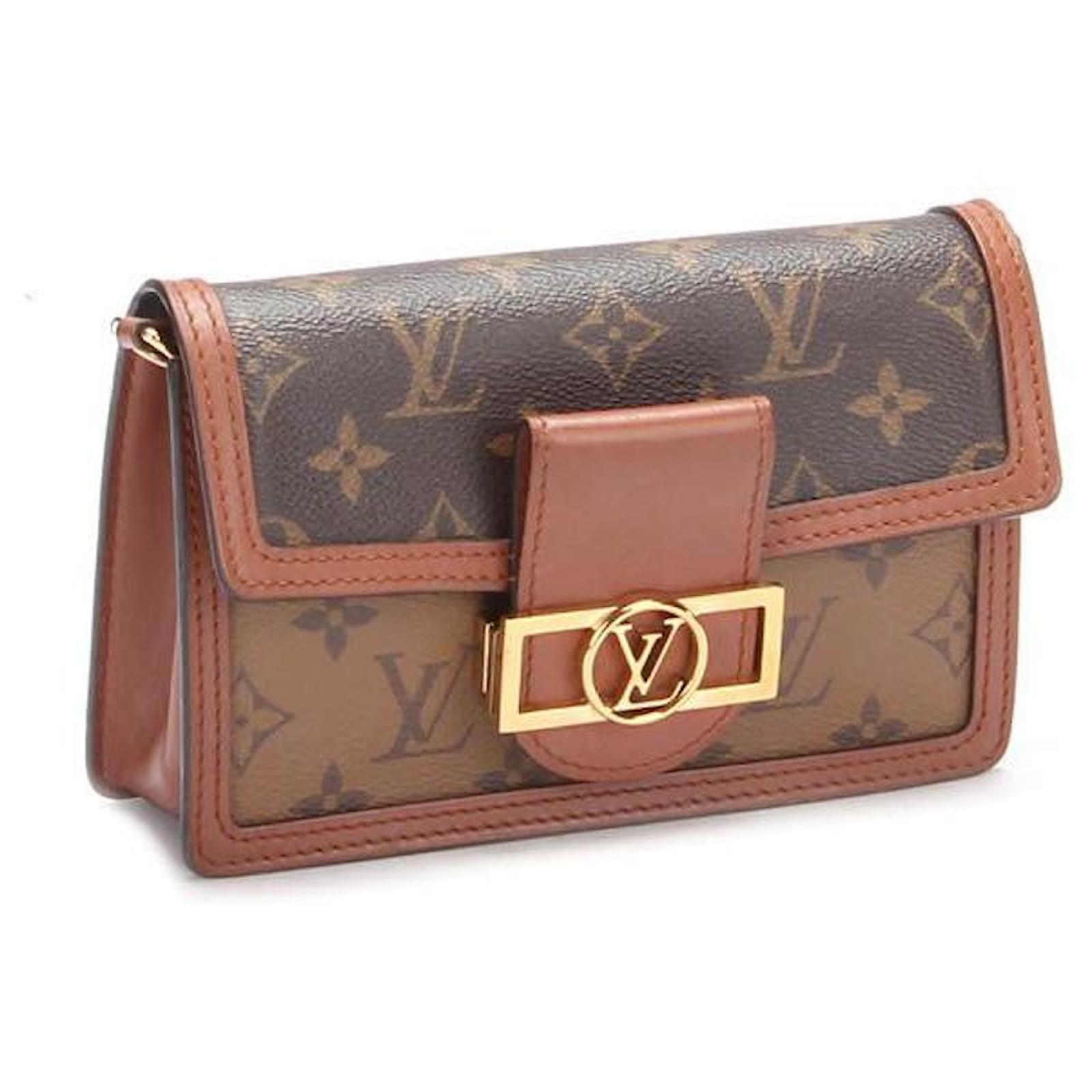 Louis Vuitton Reverse Monogram Mini Dauphine Brown Cloth ref