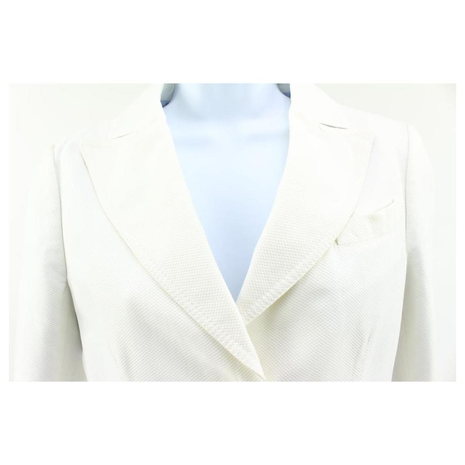 Louis Vuitton US size 6 Women's Off-White Crepe Blazer Jacket ref.585247 -  Joli Closet