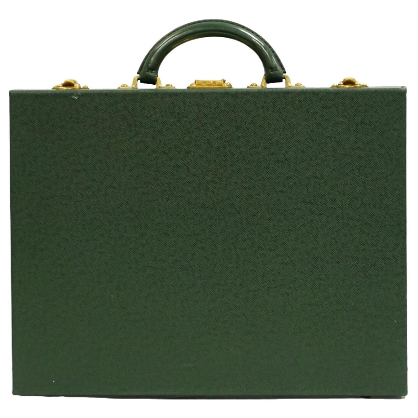 louis-vuitton-pr-sident-green-leather-ref-585490-joli-closet