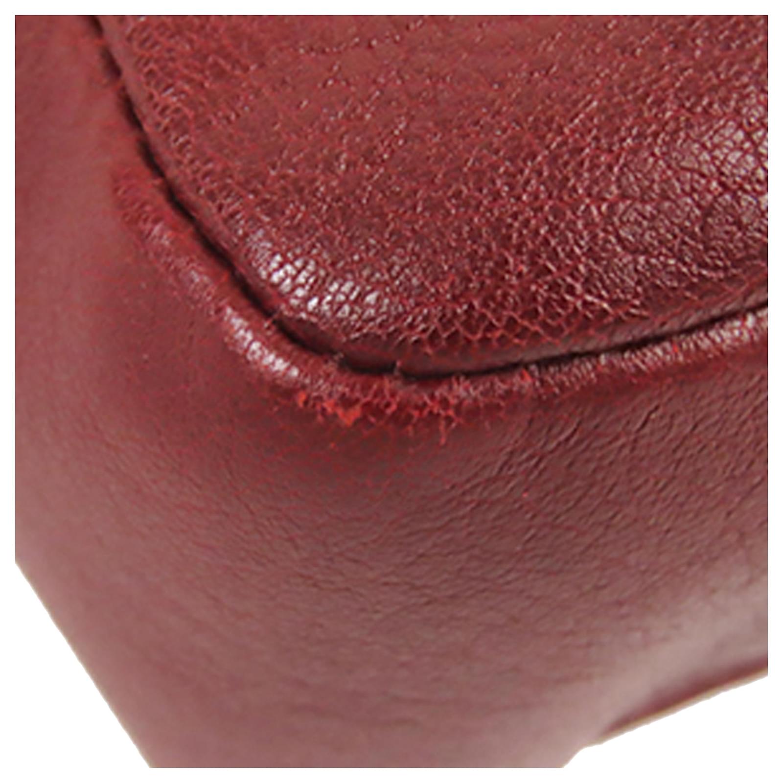 Saint Laurent Red Lou Leather Camera Bag Dark red Pony-style calfskin  ref.586711 - Joli Closet